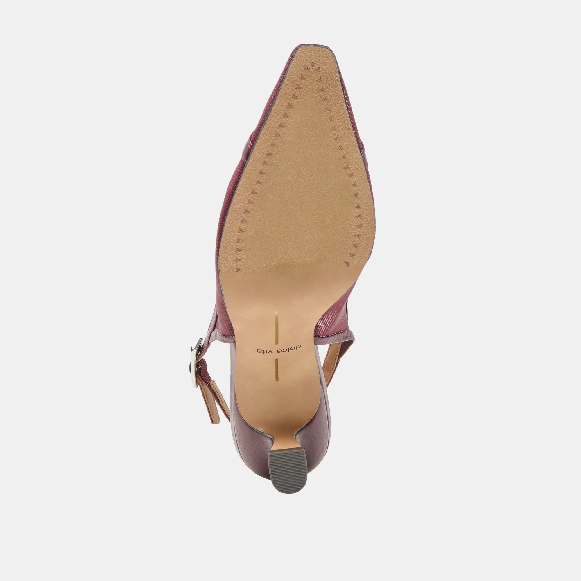 LORINE HEELS BURGUNDY MESH - Image 9