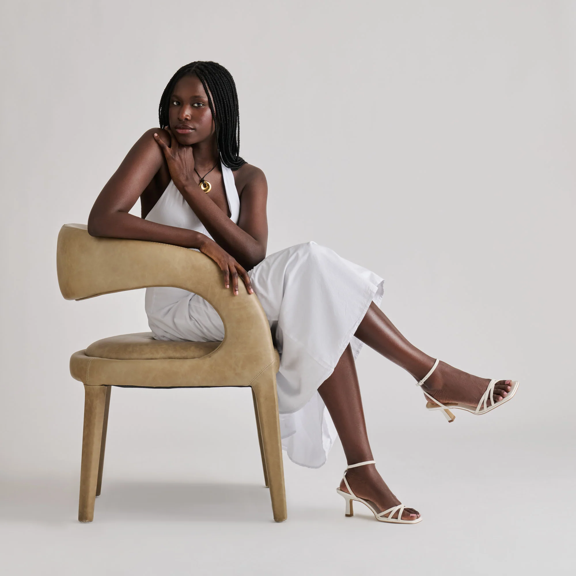 MANJI HEELS TRUE WHITE LEATHER - Image 2