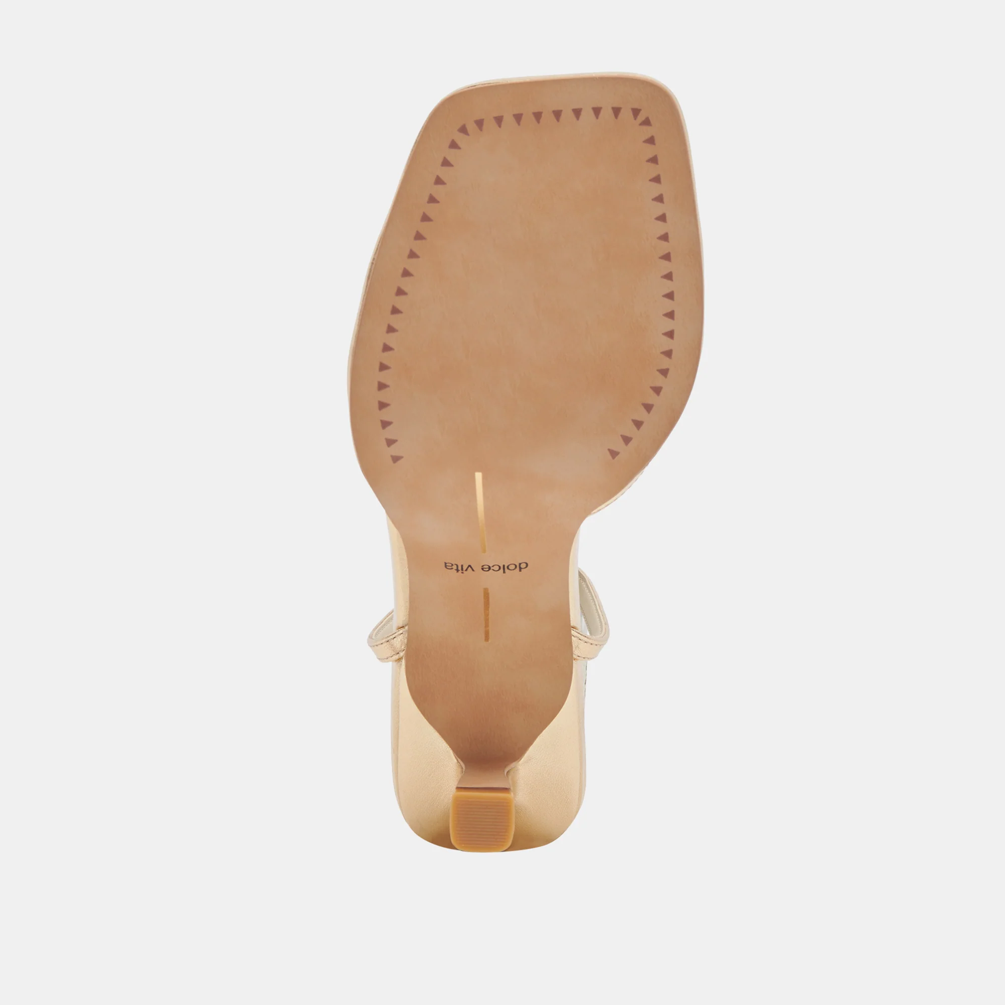 MANJI WIDE HEELS LIGHT GOLD METALLIC LEATHER - Image 9