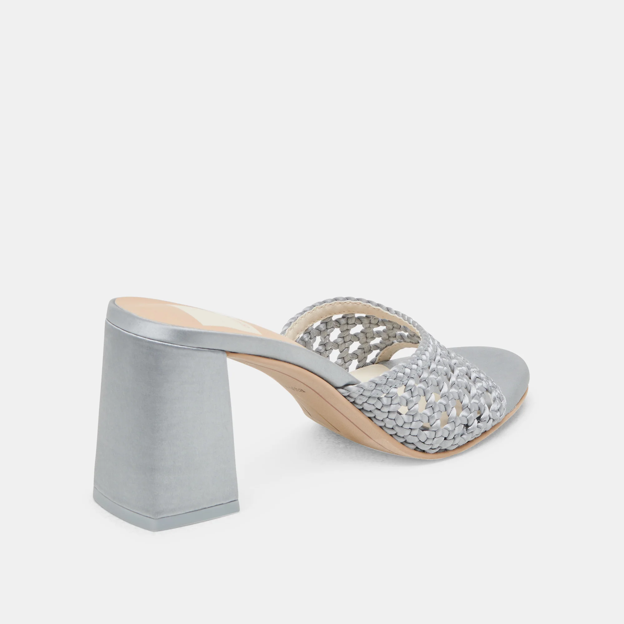 MARGOE HEELS LIGHT BLUE WOVEN SATIN - Image 4