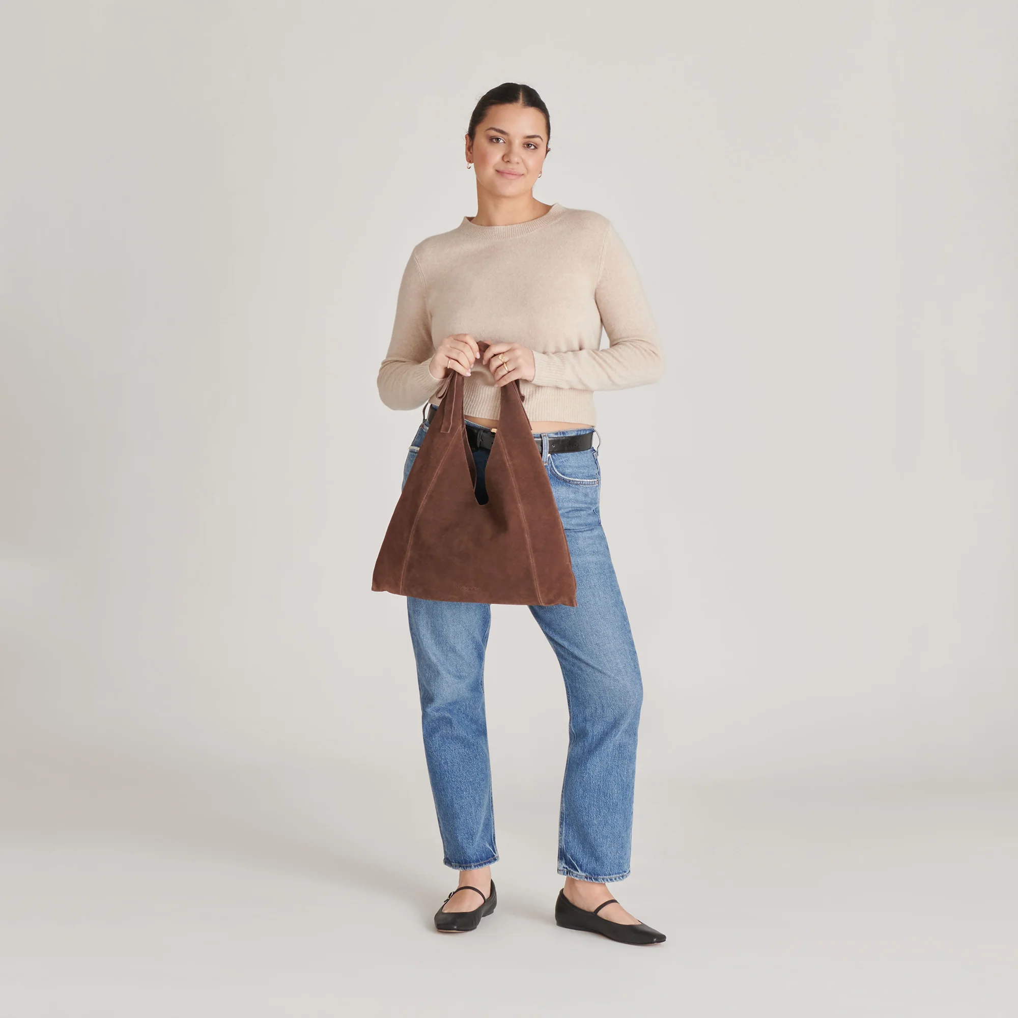 MARIE TOTE CHOCOLATE SUEDE - Image 5