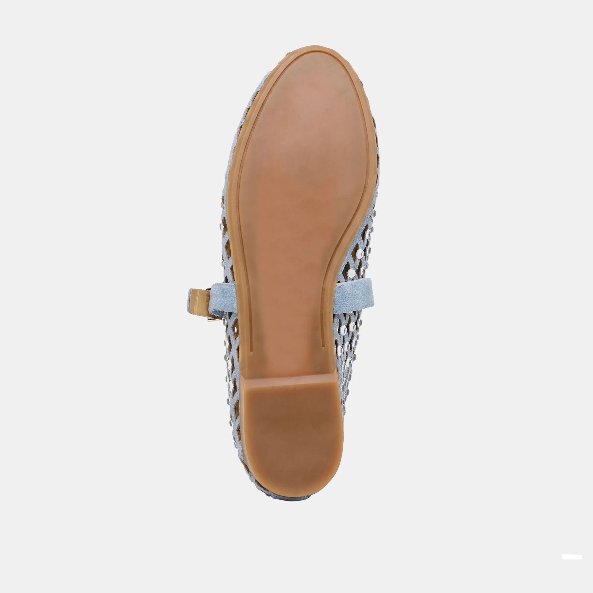 MAVIN RHINESTONE BALLET FLATS BLUE SUEDE - Image 10