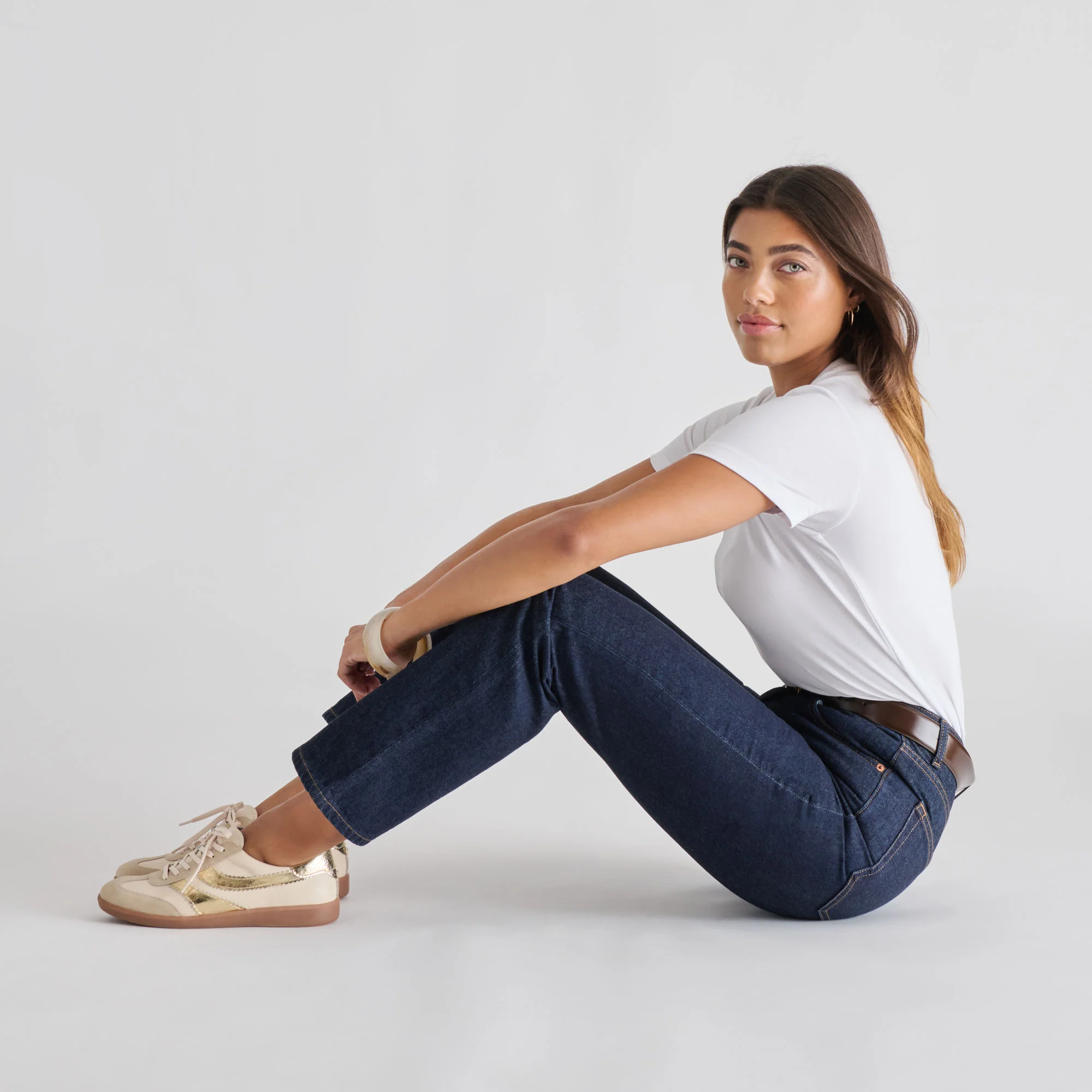 MERIT SNEAKERS WHITE GOLD LEATHER - Image 10