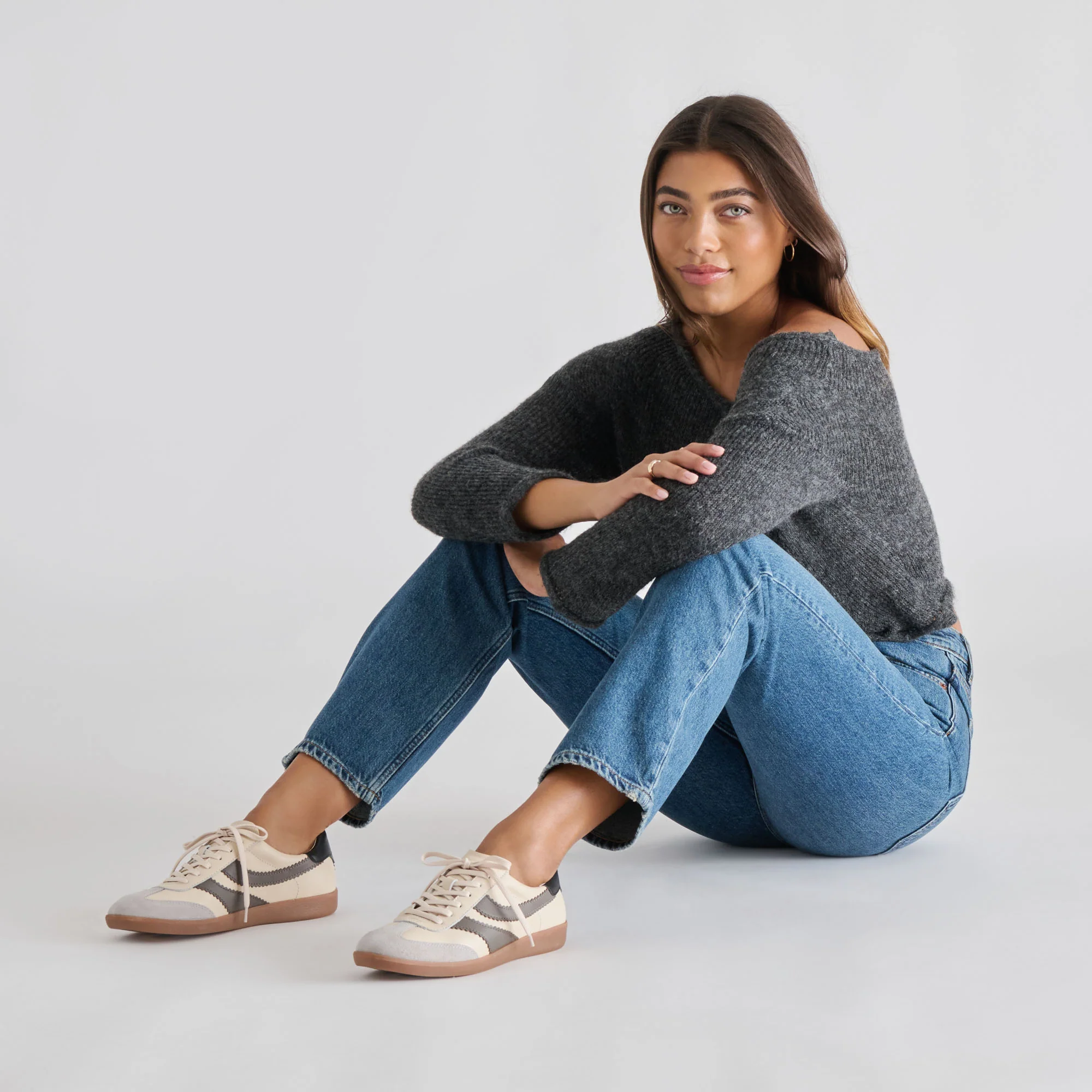 MERIT SNEAKERS WHITE GREY LEATHER - Image 2