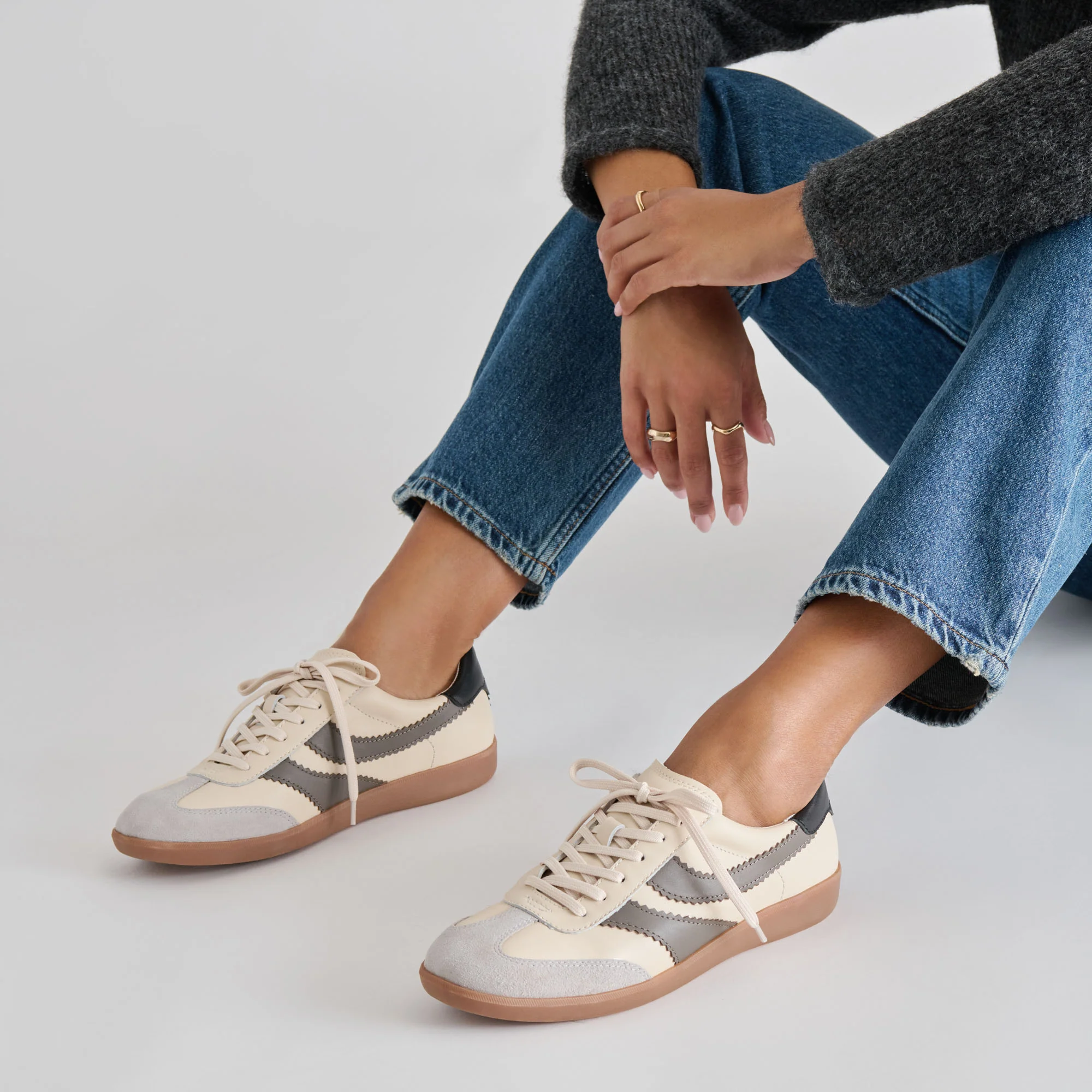 MERIT SNEAKERS WHITE GREY LEATHER - Image 6