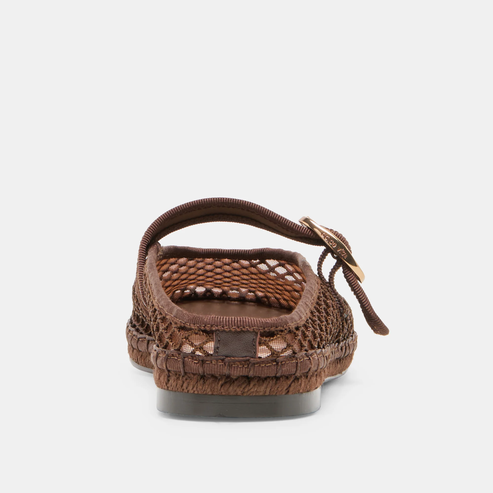 MILIE FLATS CHOCOLATE WOVEN MESH - Image 9