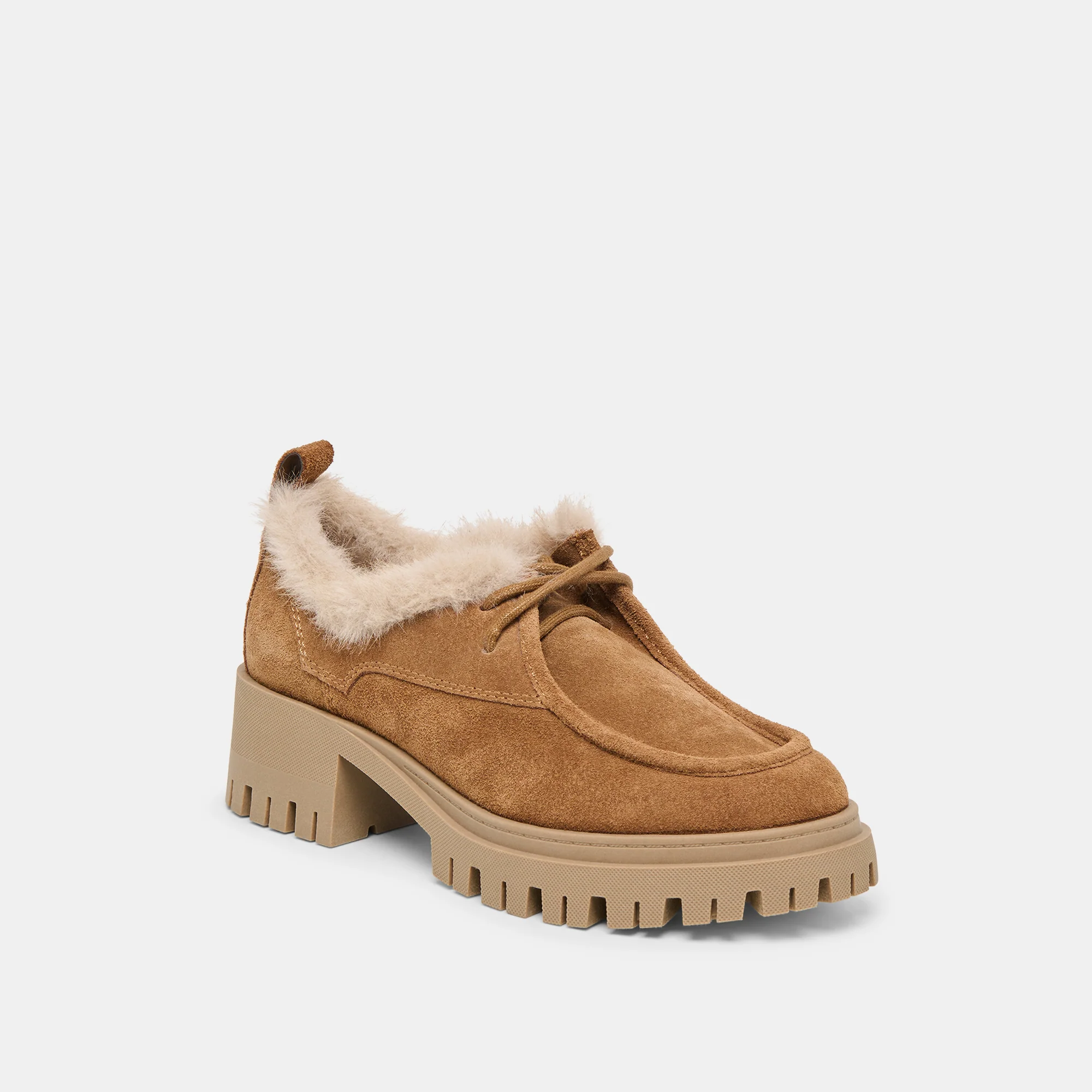 MILZA PLUSH LOAFERS LT BROWN SUEDE - Image 3
