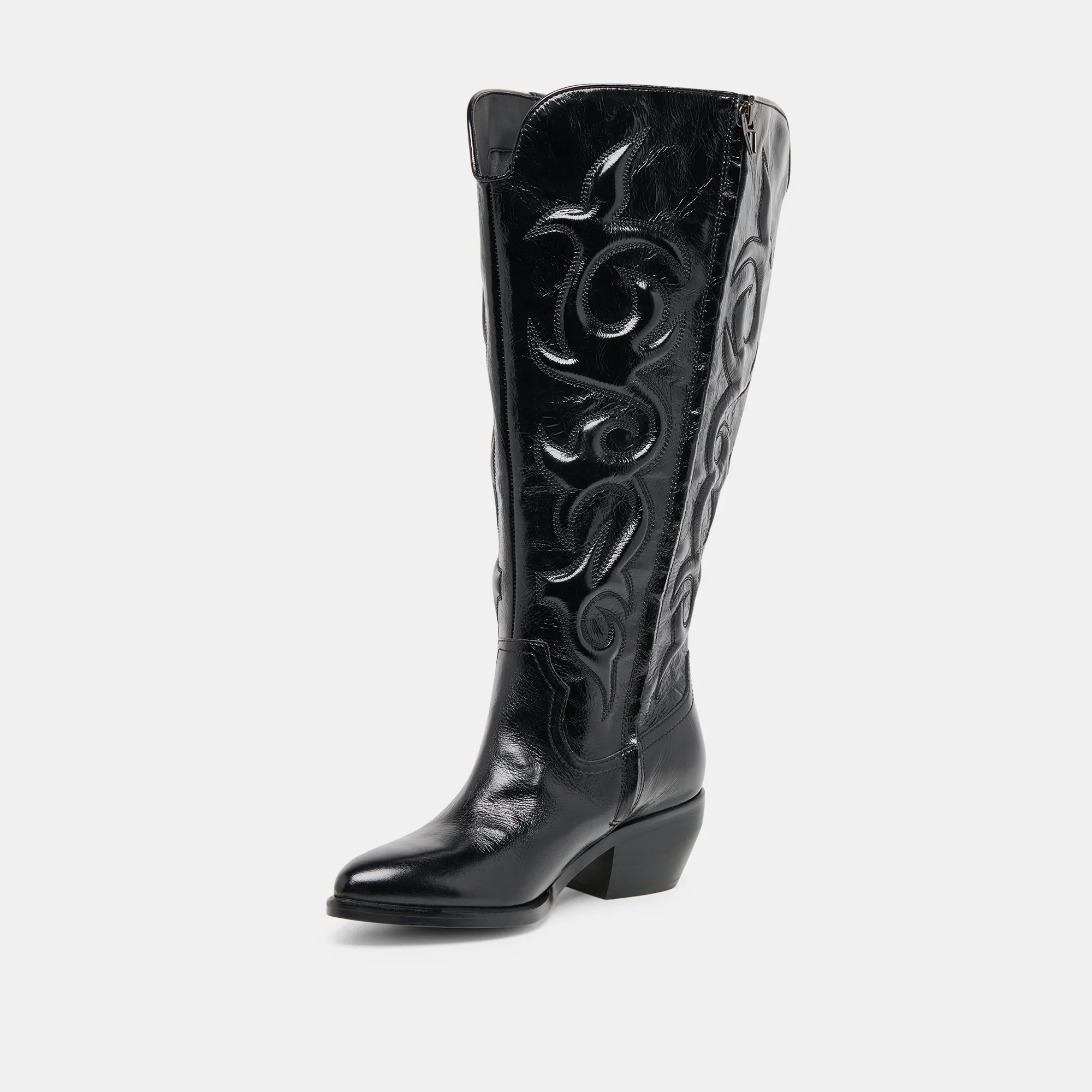 MIRLA EXTRA WIDE CALF BOOTS BLACK LEATHER - Image 7