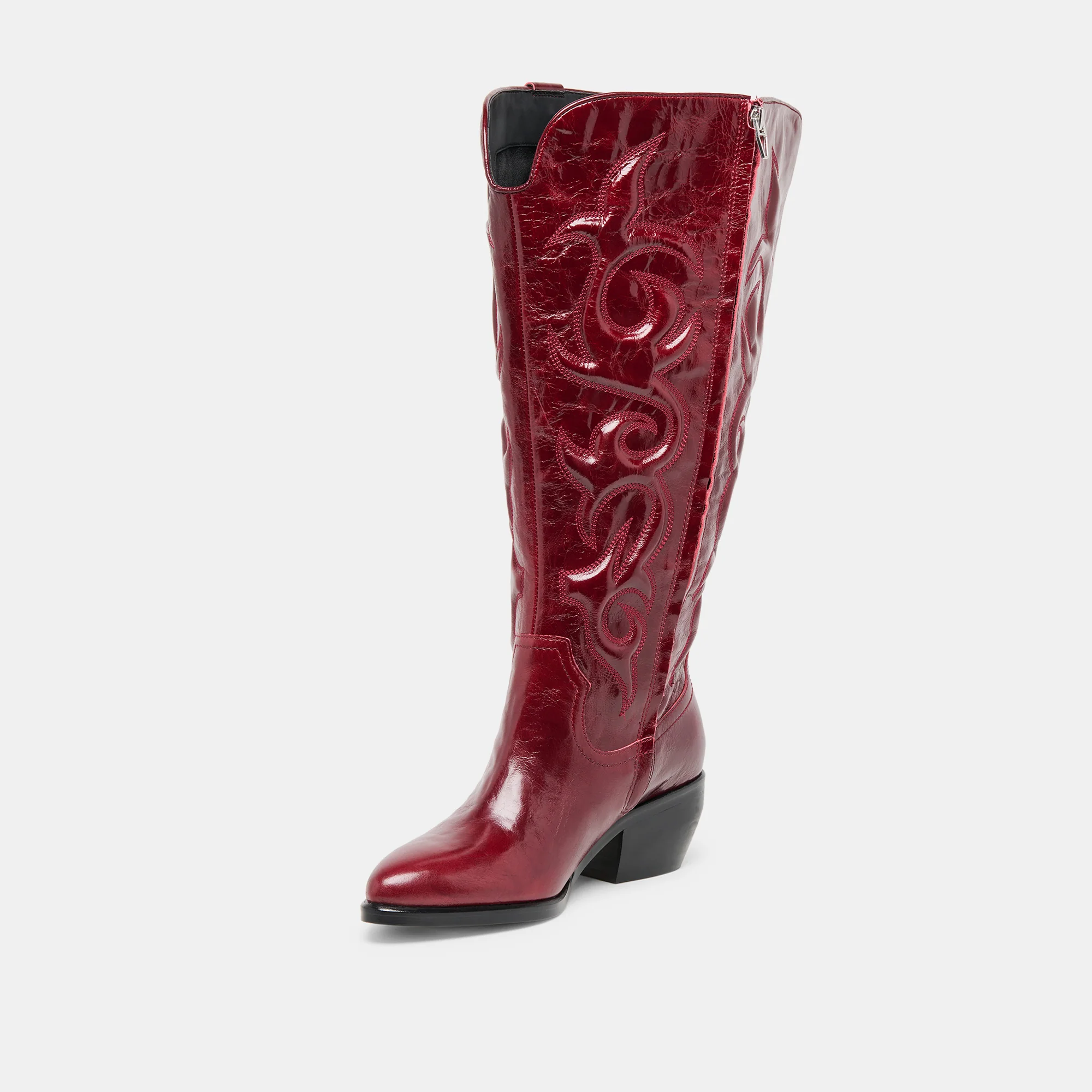 MIRLA EXTRA WIDE CALF BOOTS OXBLOOD LEATHER - Image 6
