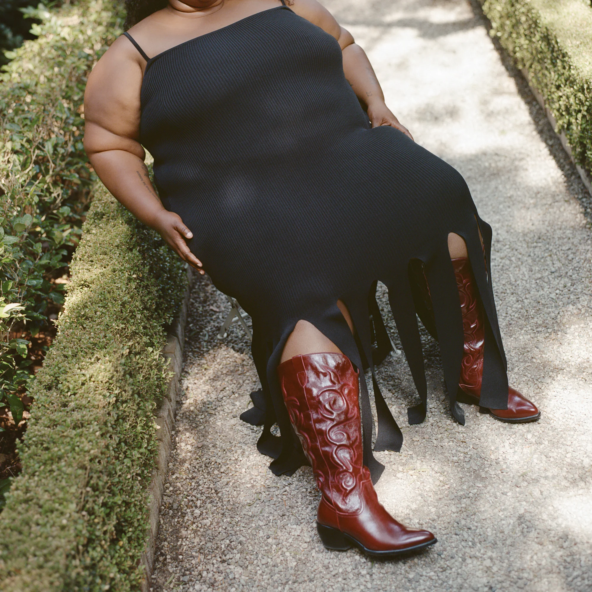 MIRLA EXTRA WIDE CALF BOOTS OXBLOOD LEATHER - Image 9