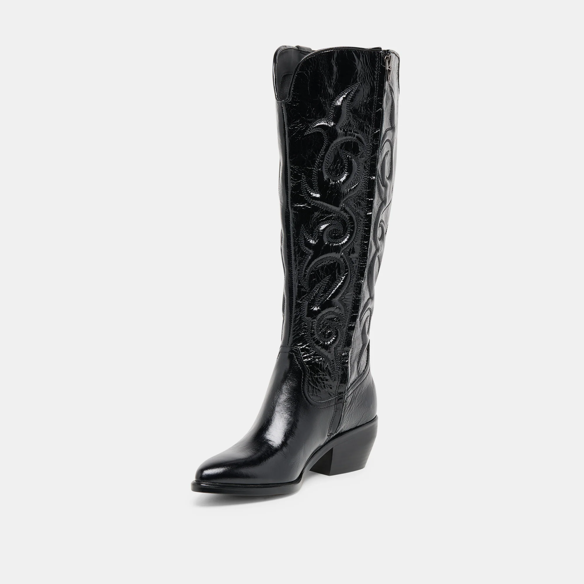MIRLA WIDE CALF BOOTS BLACK LEATHER - Image 7
