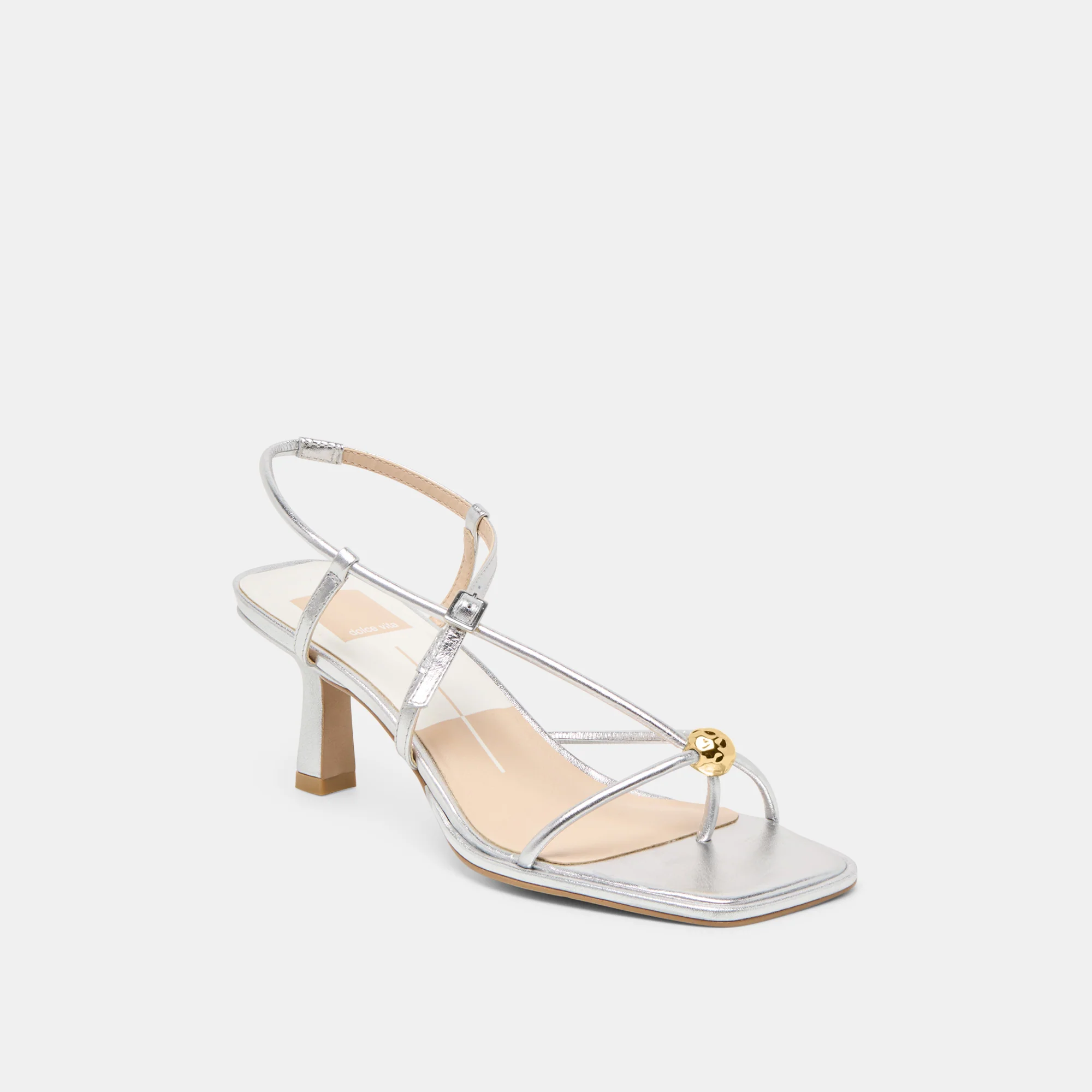 MYLEE HEELS SILVER DISTRESSED LEATHER - Image 2