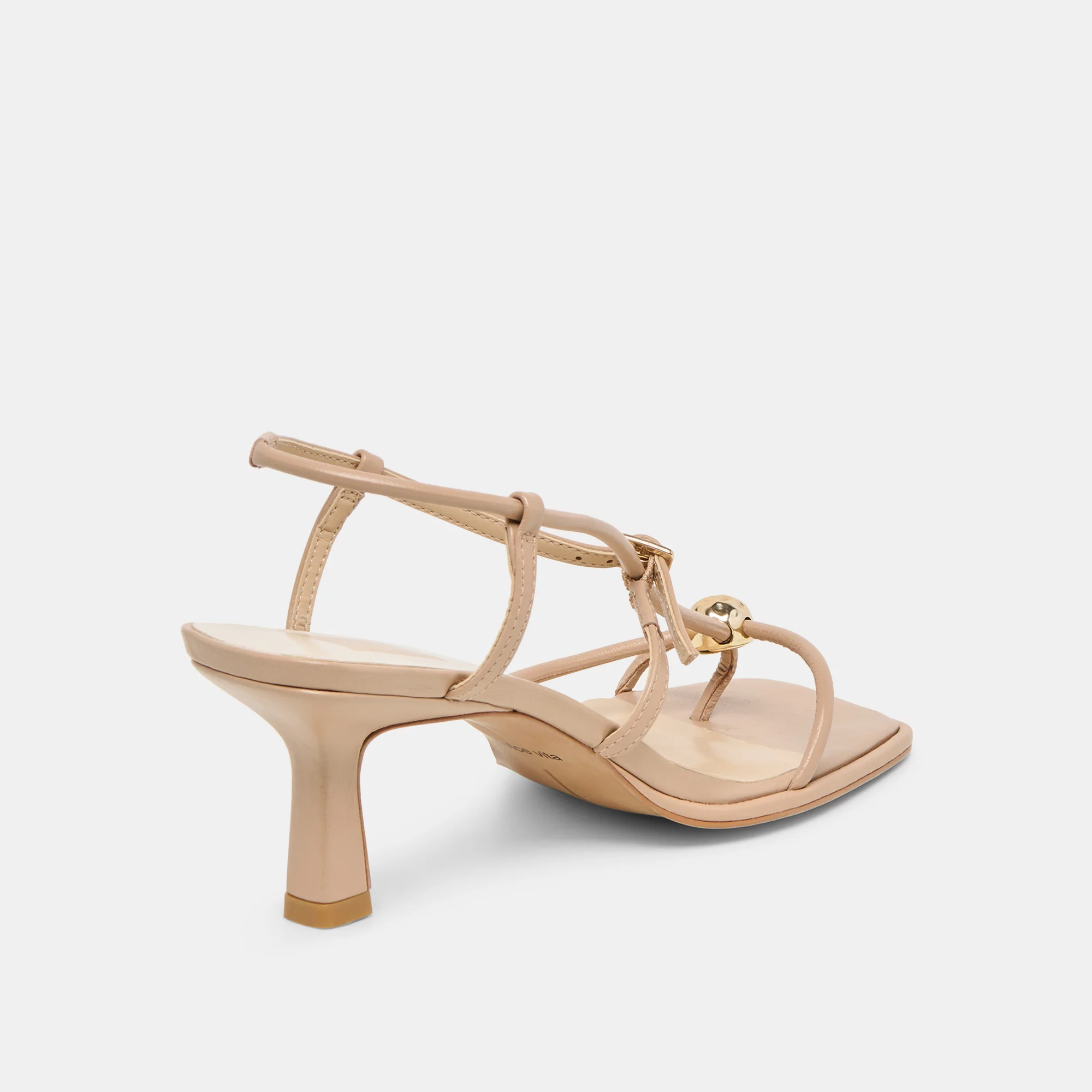 MYLEE WIDE HEELS LIGHT TAN LEATHER - Image 3