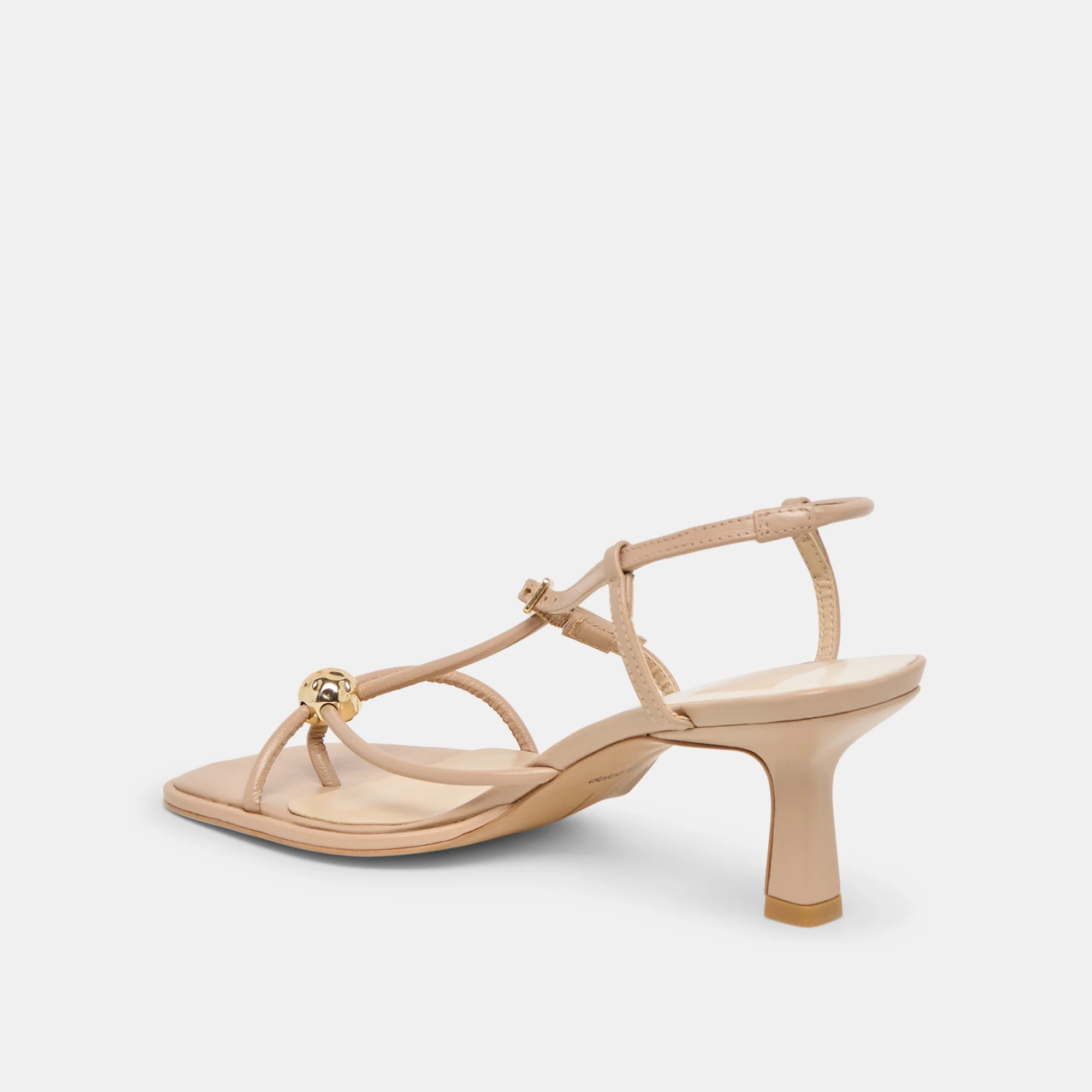 MYLEE WIDE HEELS LIGHT TAN LEATHER - Image 5
