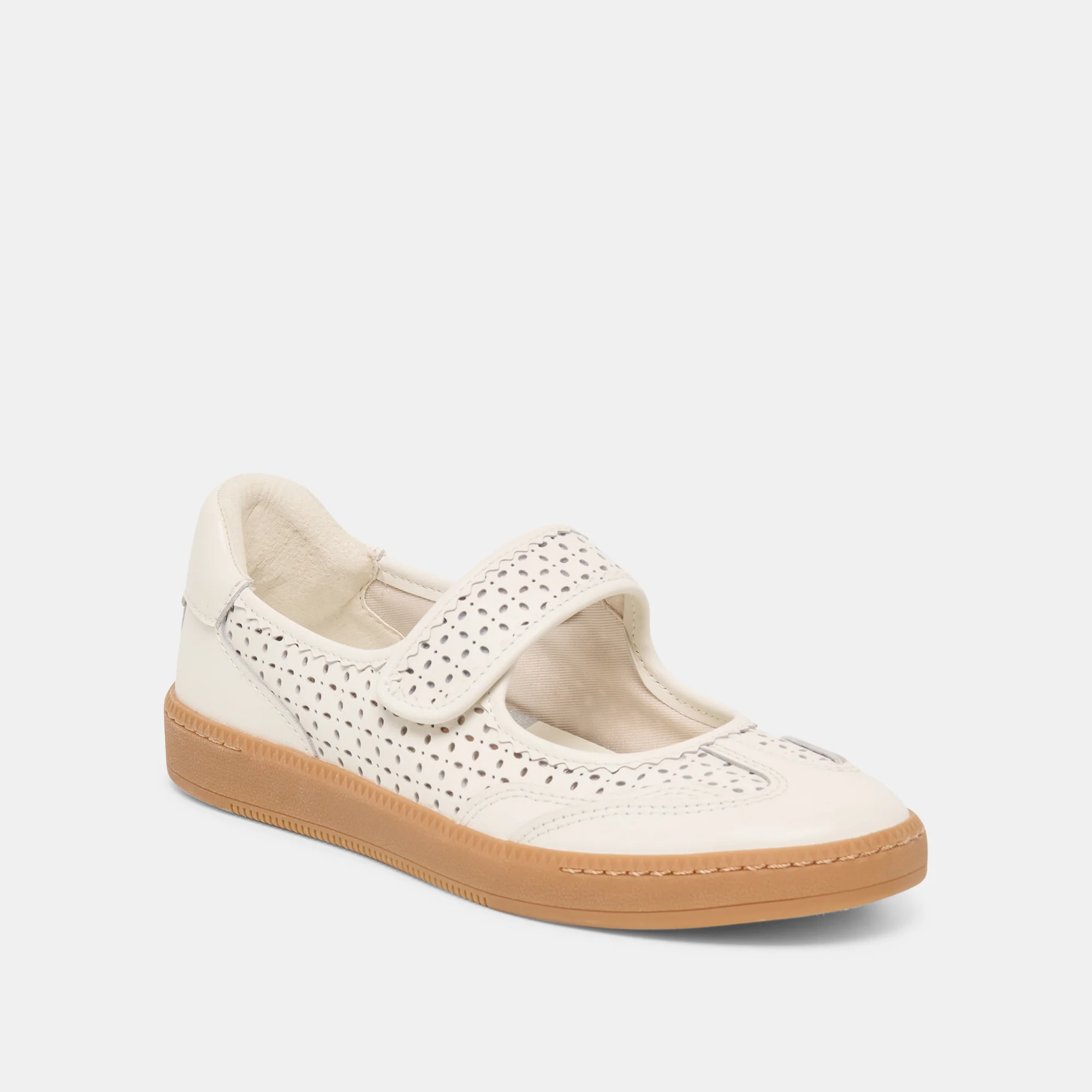 NANET SNEAKERS WHITE PERFORATED LEATHER - Image 3