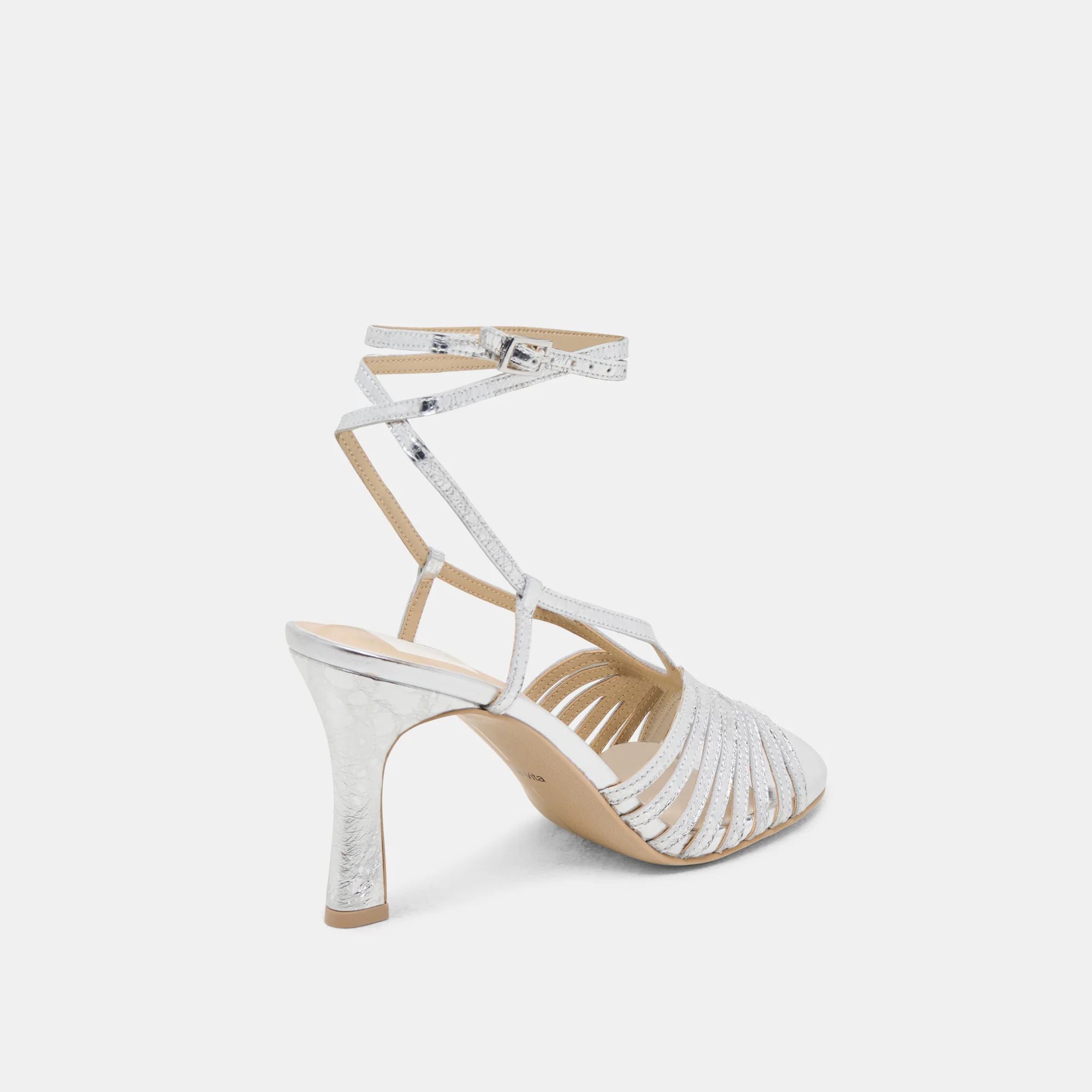 NIVANA HEELS SILVER DISTRESSED LEATHER - Image 5