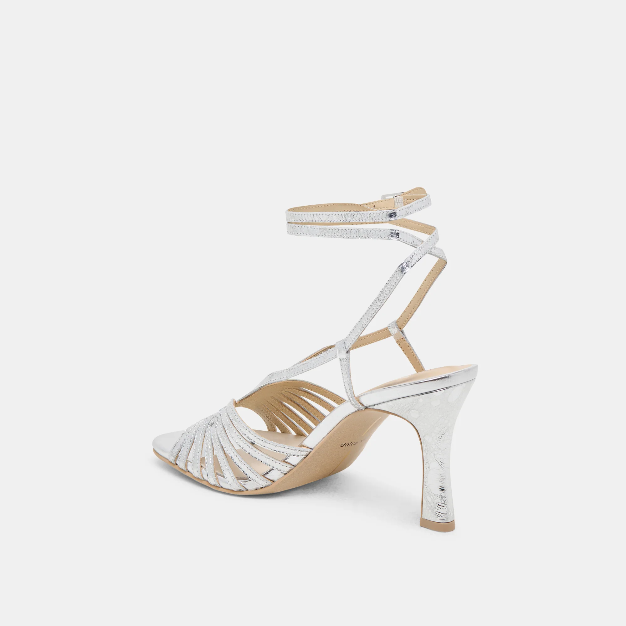 NIVANA HEELS SILVER DISTRESSED LEATHER - Image 8