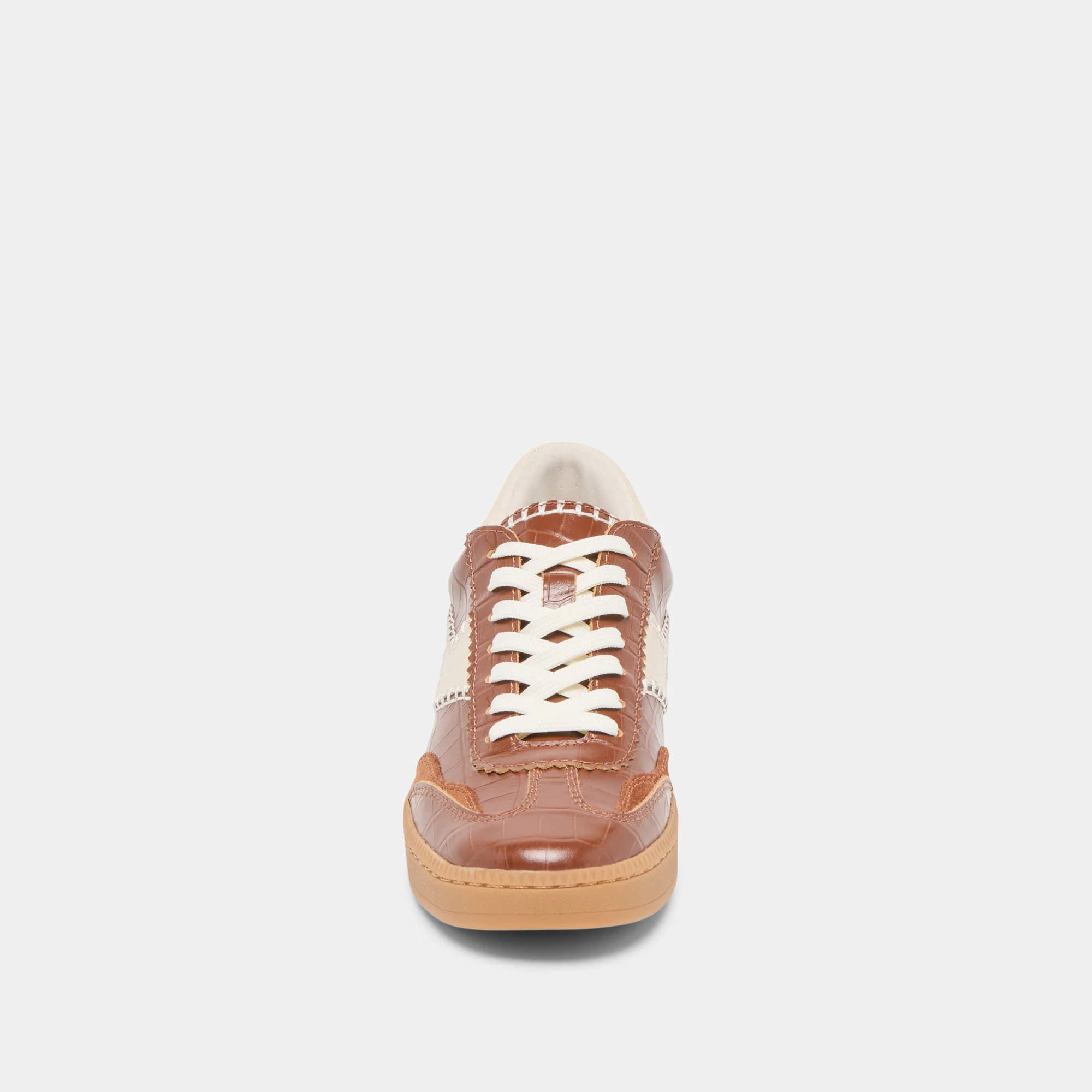 NOTICE STITCH  SNEAKERS COGNAC CROCO EMBOSSED LEATHER - Image 8
