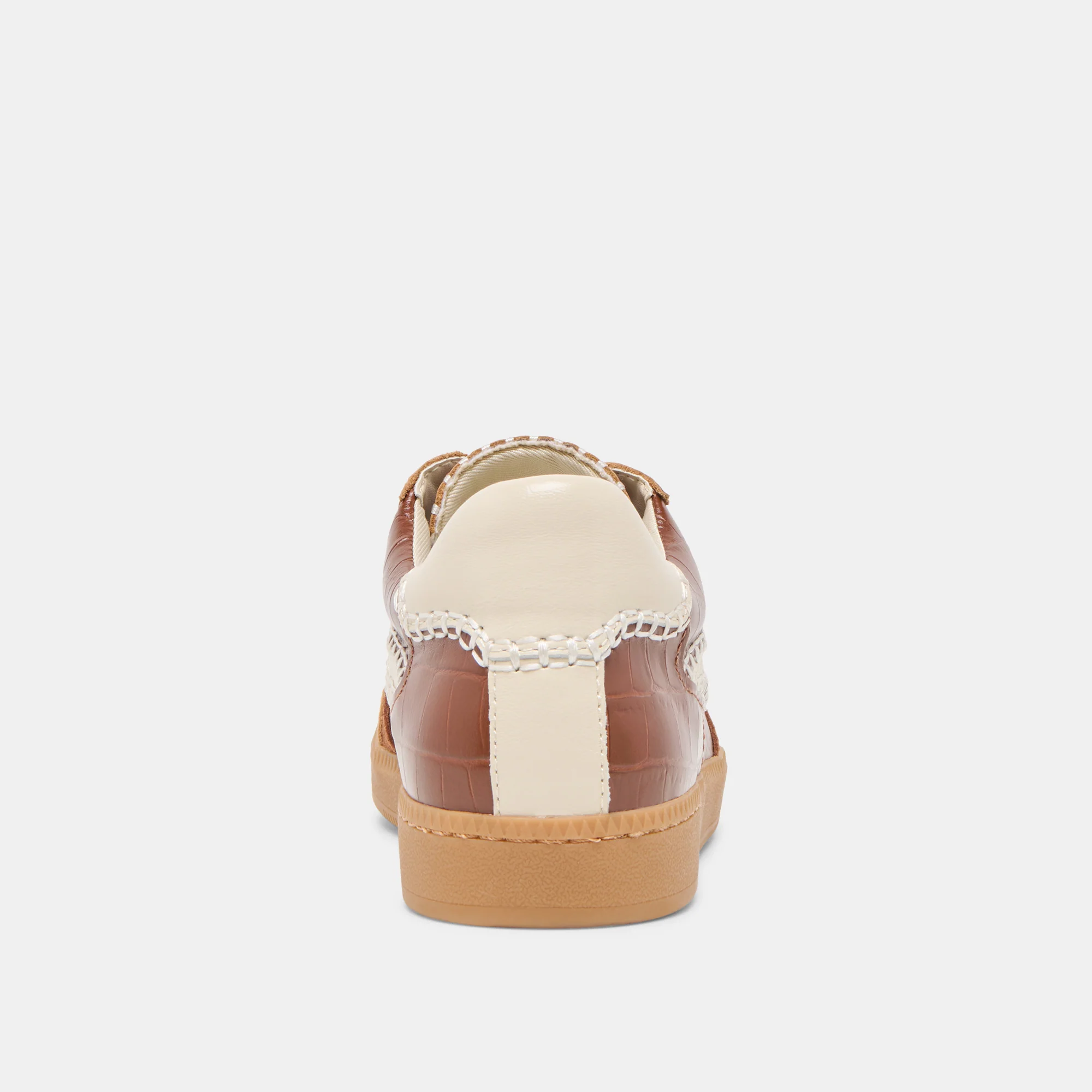 NOTICE STITCH  SNEAKERS COGNAC CROCO EMBOSSED LEATHER - Image 9