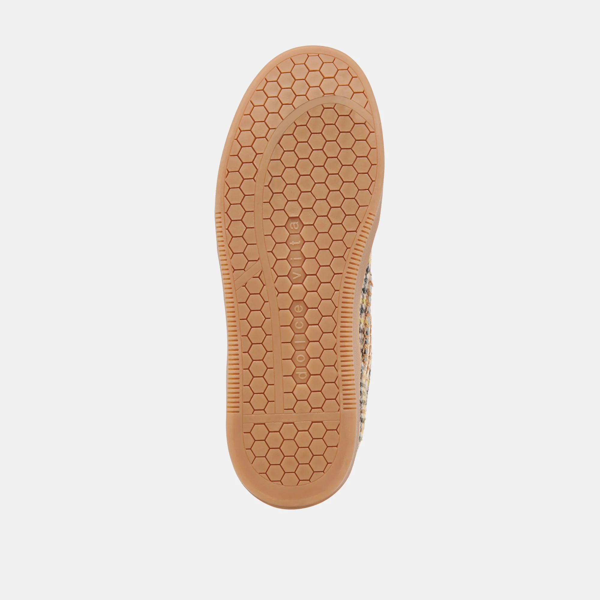 NOTICE STITCH SNEAKERS YELLOW PLAID TWEED - Image 9