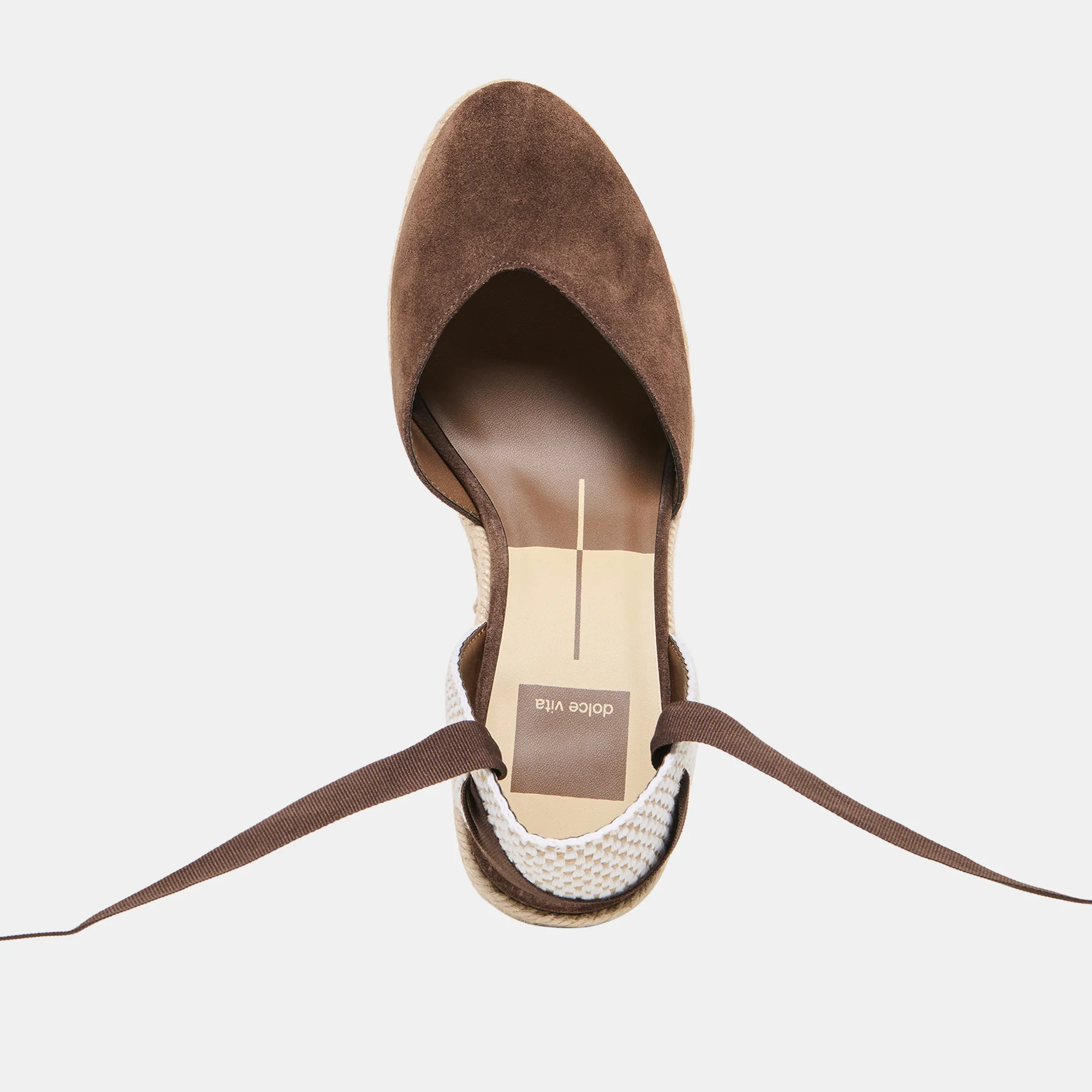 NOURA WEDGES DK BROWN SUEDE - Image 9