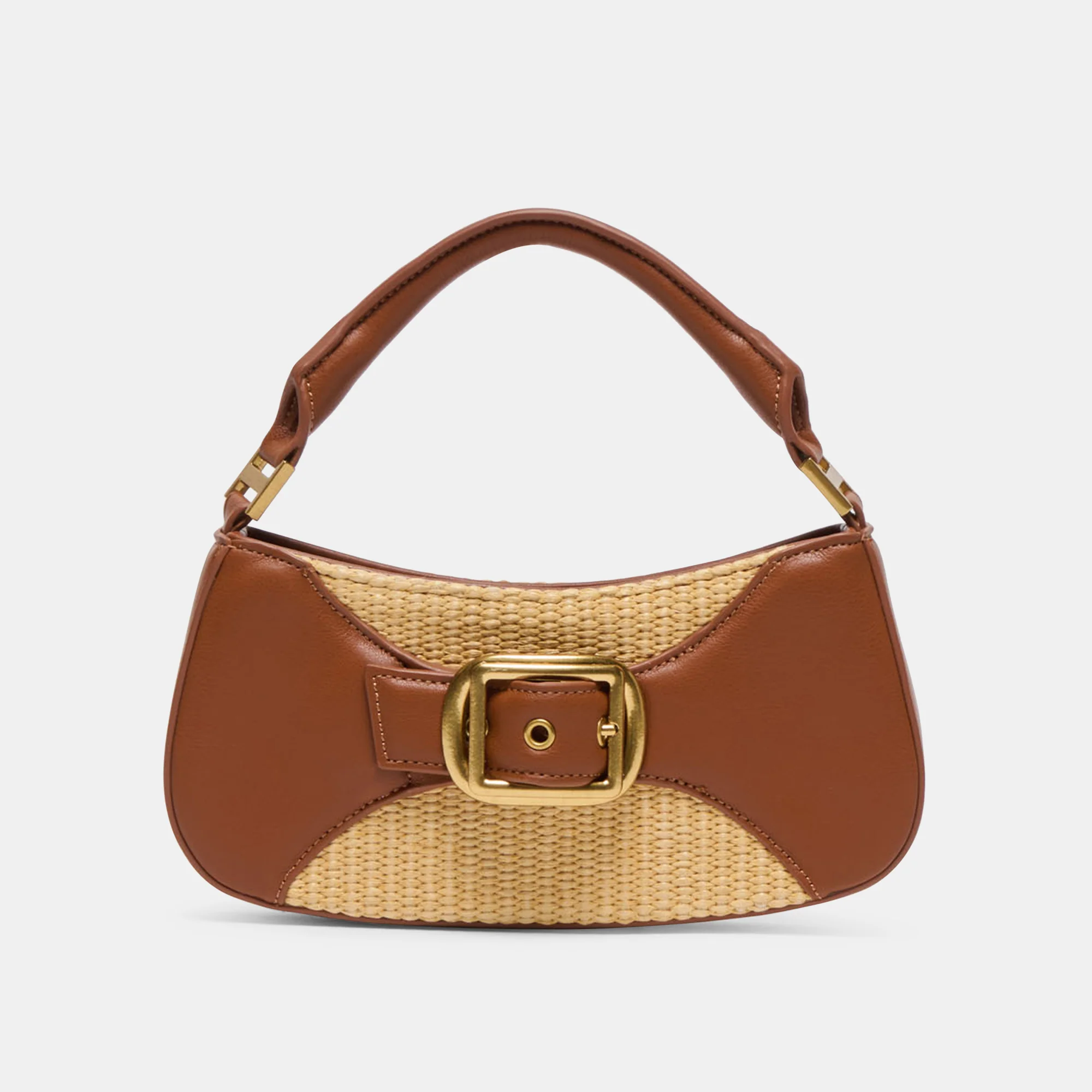 NUALA RAFFIA HANDBAG SADDLE STELLA - Image 3