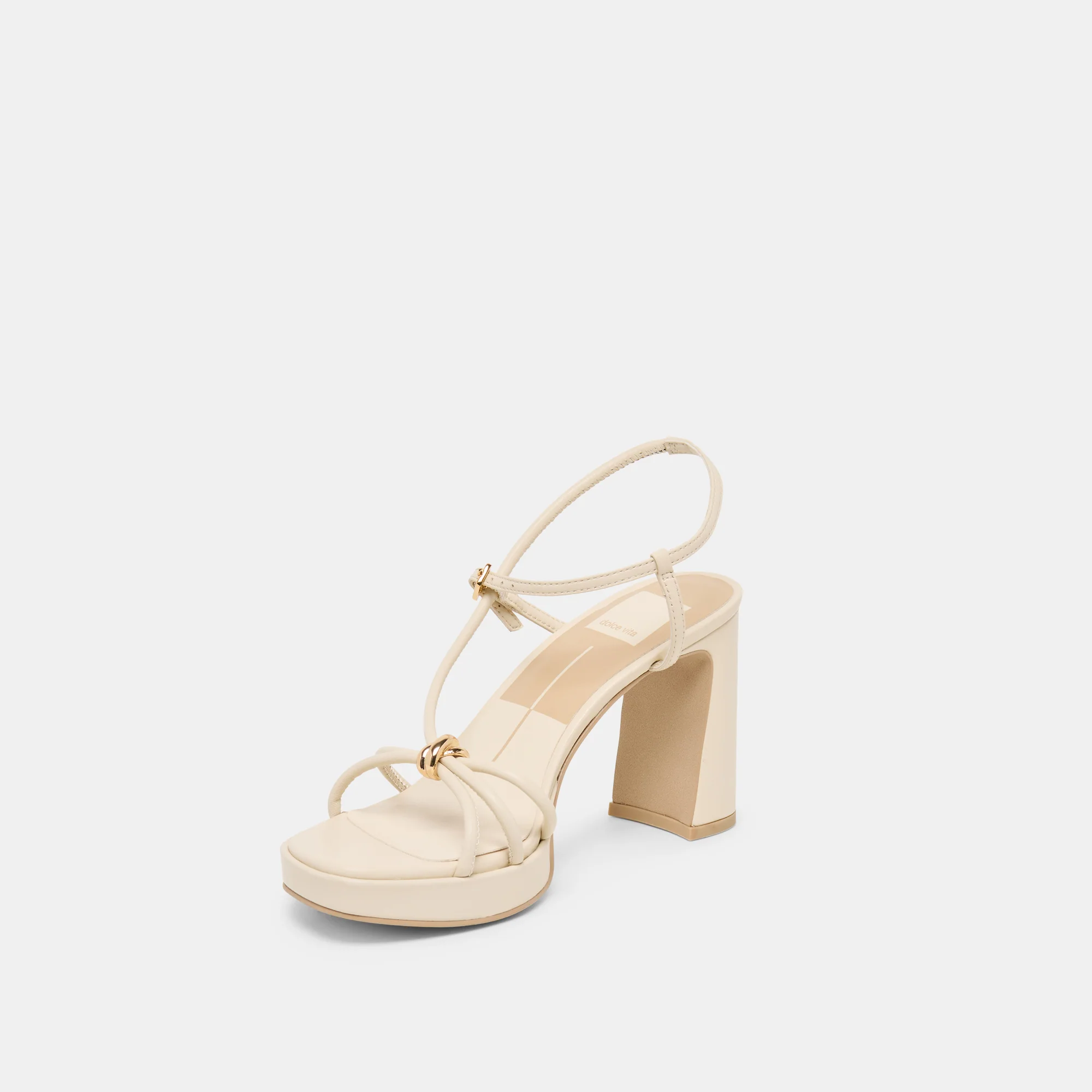 ODETE HEELS CREME LEATHER - Image 4