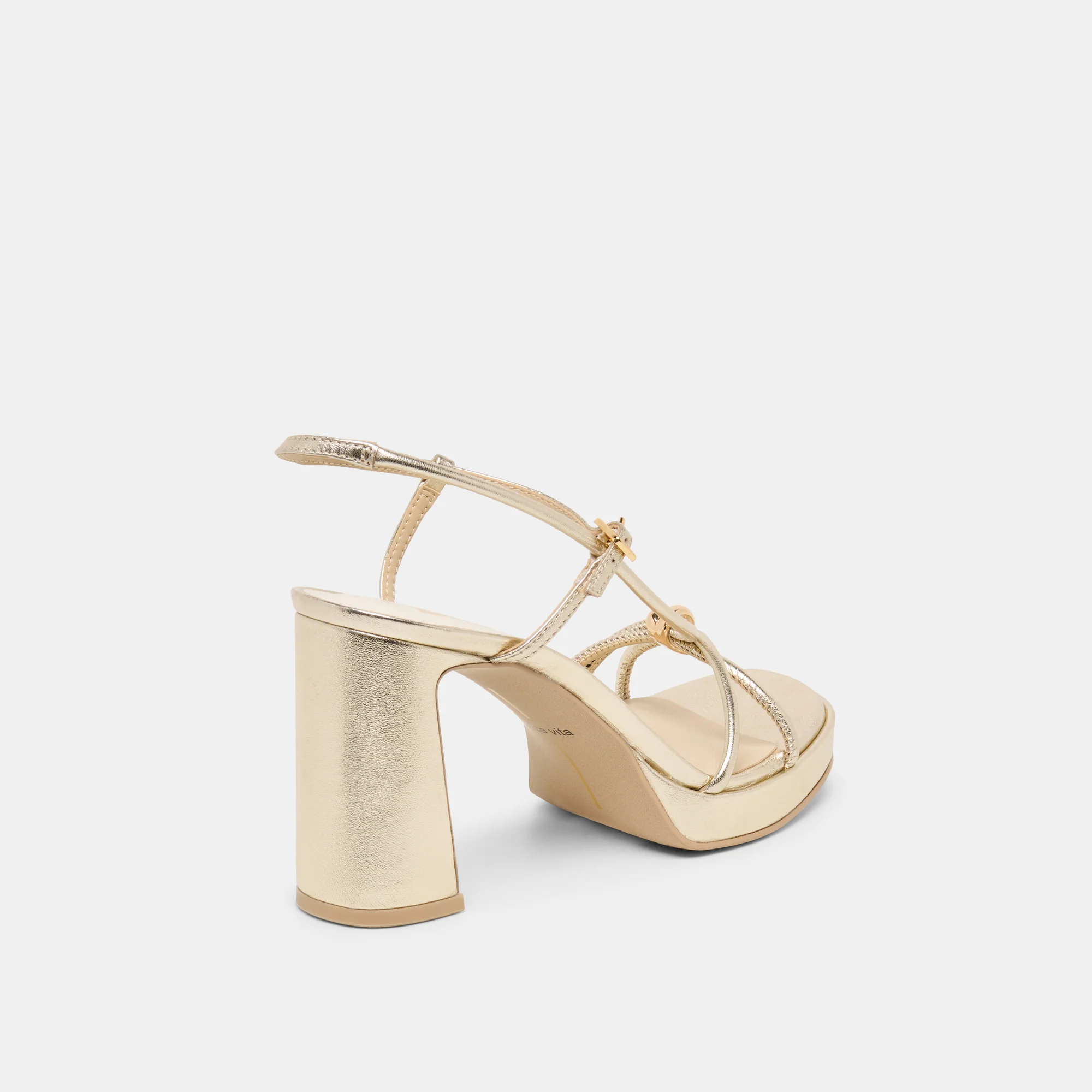 ODETE HEELS GOLD LEATHER - Image 5