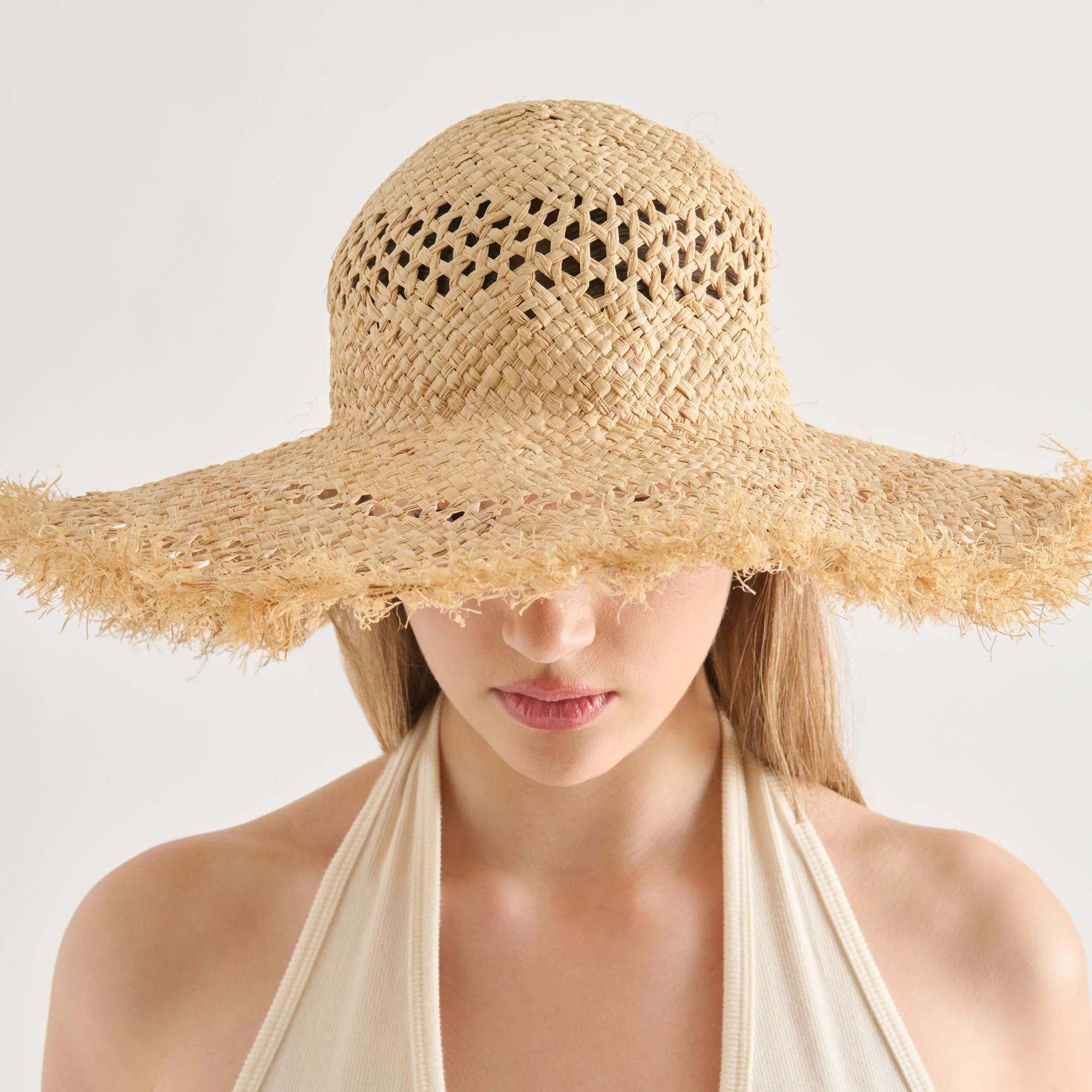 OPEN WEAVE SUNHAT TAN - Image 2