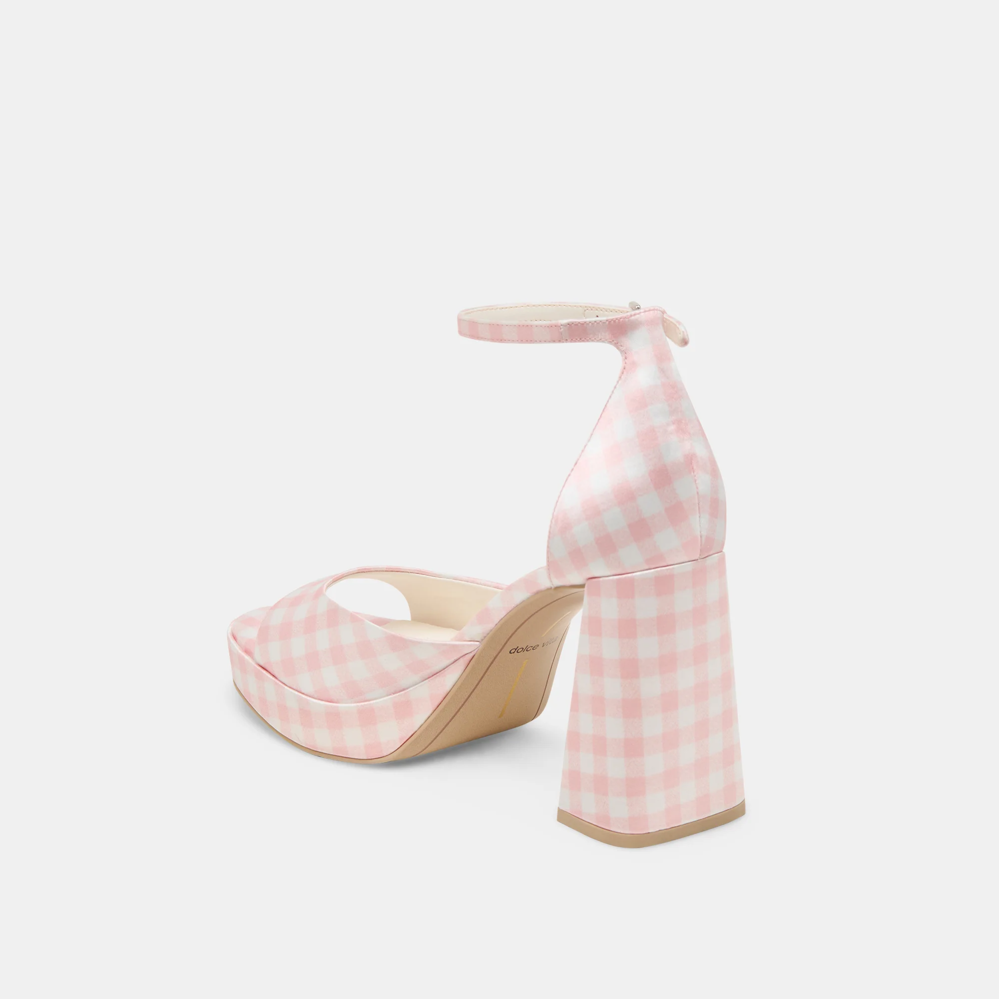 PANDRO X BYRDIE GOLF HEELS PINK PLAID GINGHAM - Image 10