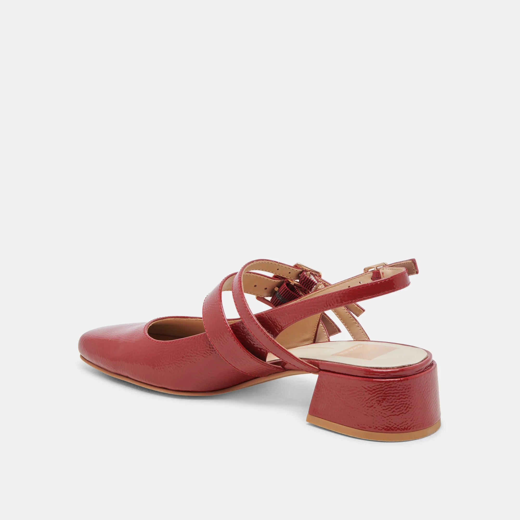 PATZY HEELS CRIMSON CRINKLE PATENT LEATHER - Image 8