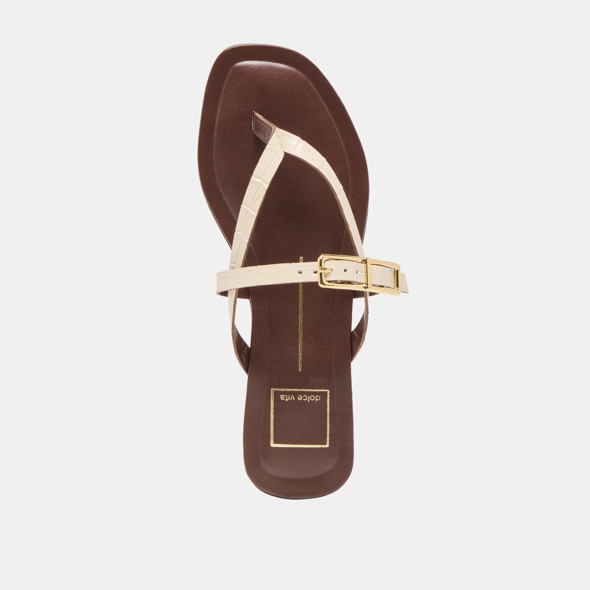 PIERS SANDALS BEIGE CROCO EMBOSSED LEATHER - Image 14