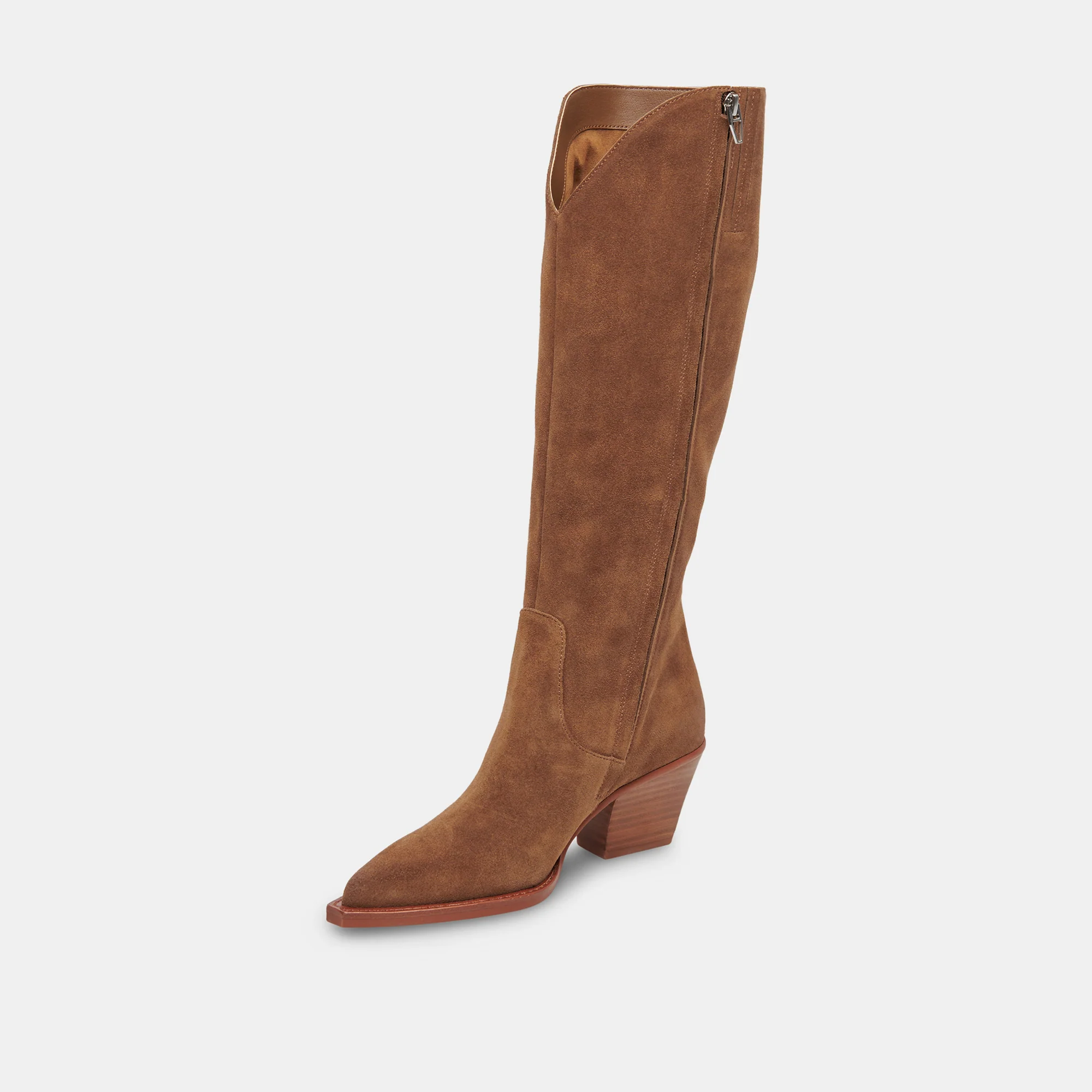 RAJ EXTRA WIDE CALF BOOTS BROWN SUEDE - Image 13