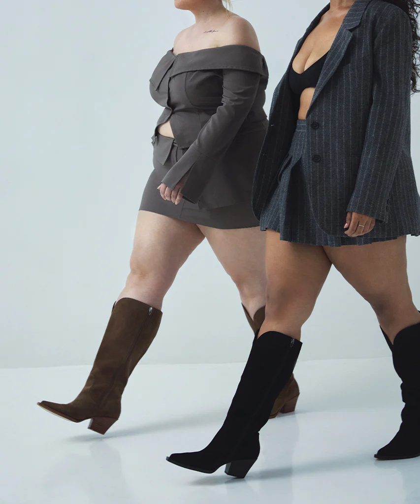 RAJ EXTRA WIDE CALF BOOTS BROWN SUEDE - Image 8