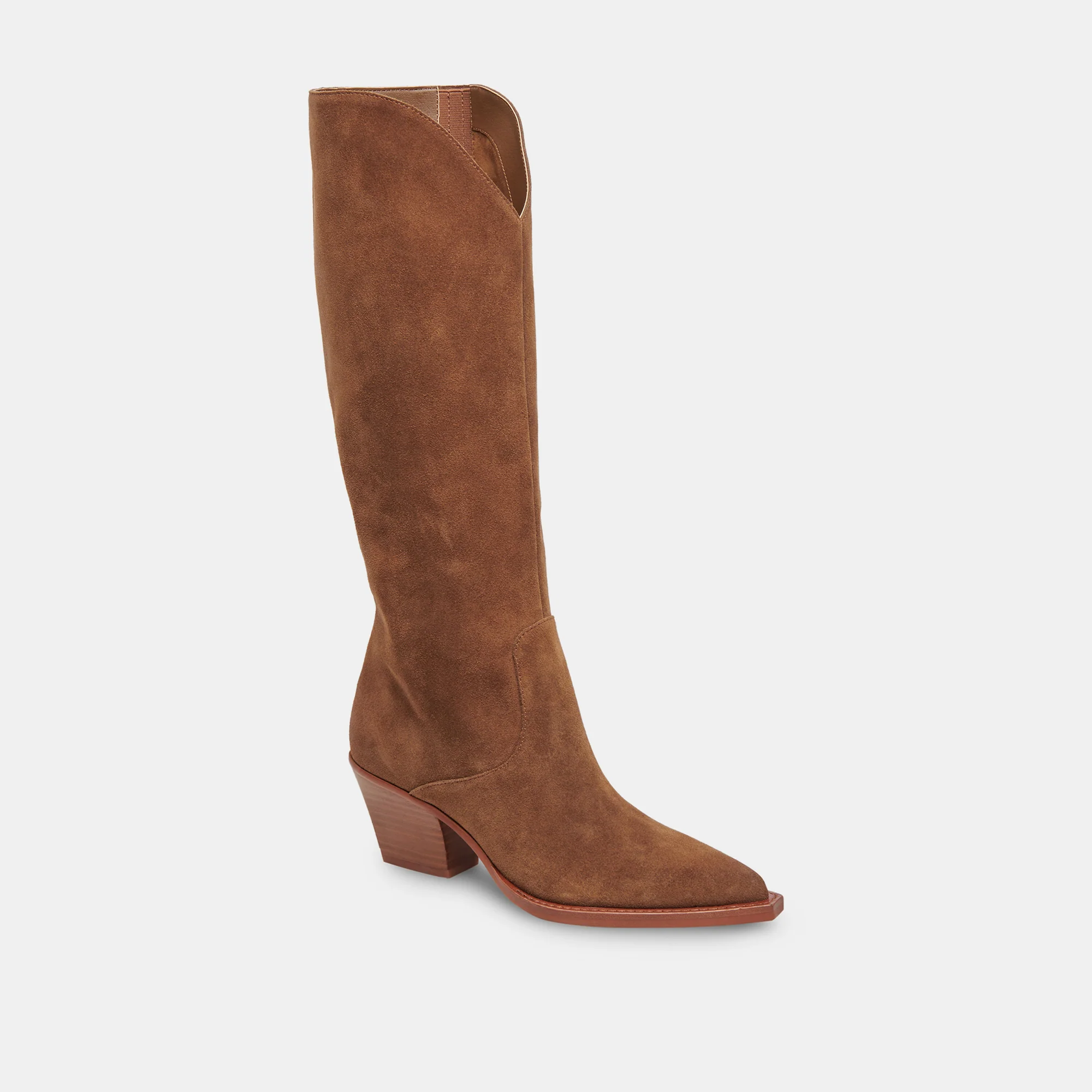 RAJ EXTRA WIDE CALF BOOTS BROWN SUEDE - Image 9