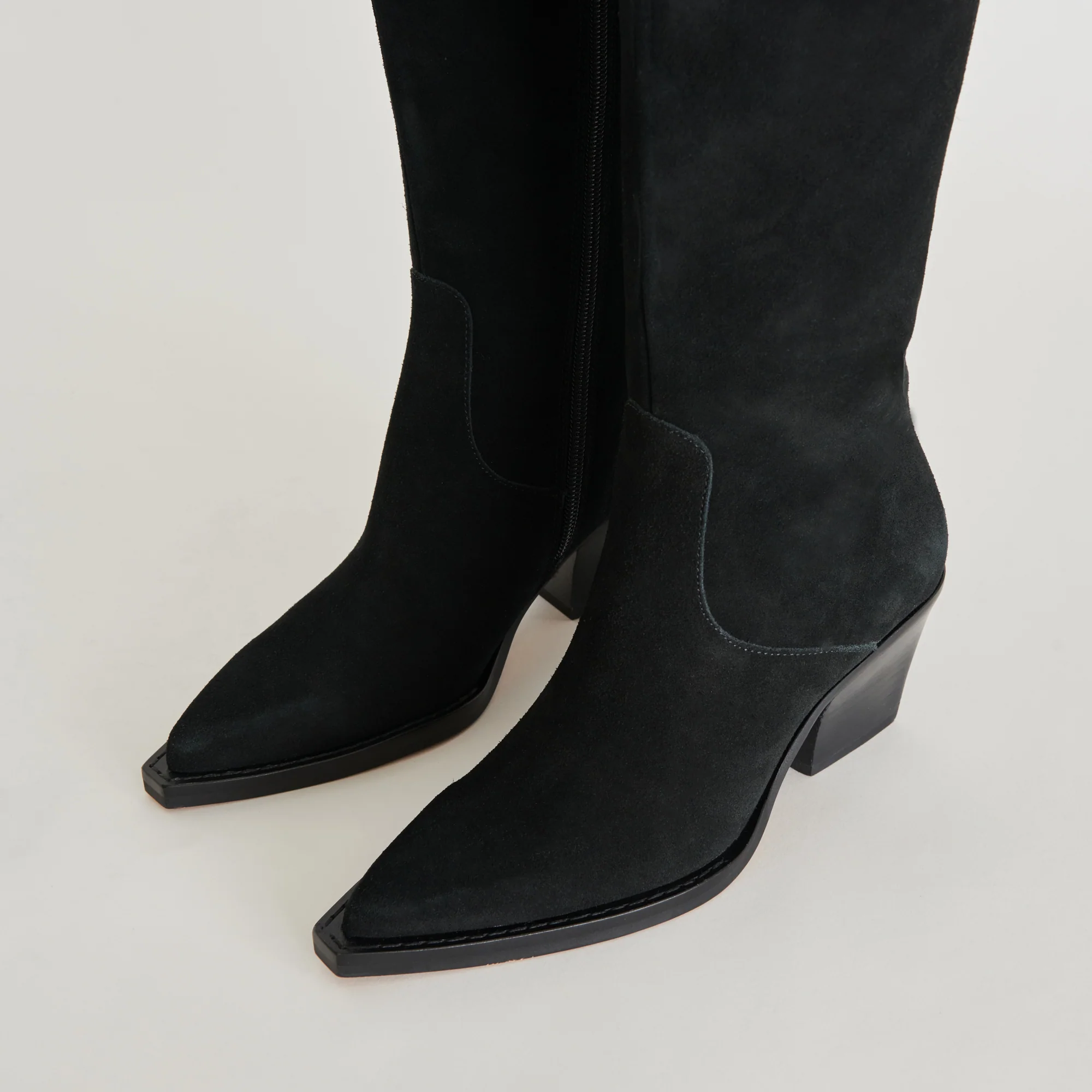 RAJ EXTRA WIDE CALF BOOTS ONYX SUEDE - Image 11