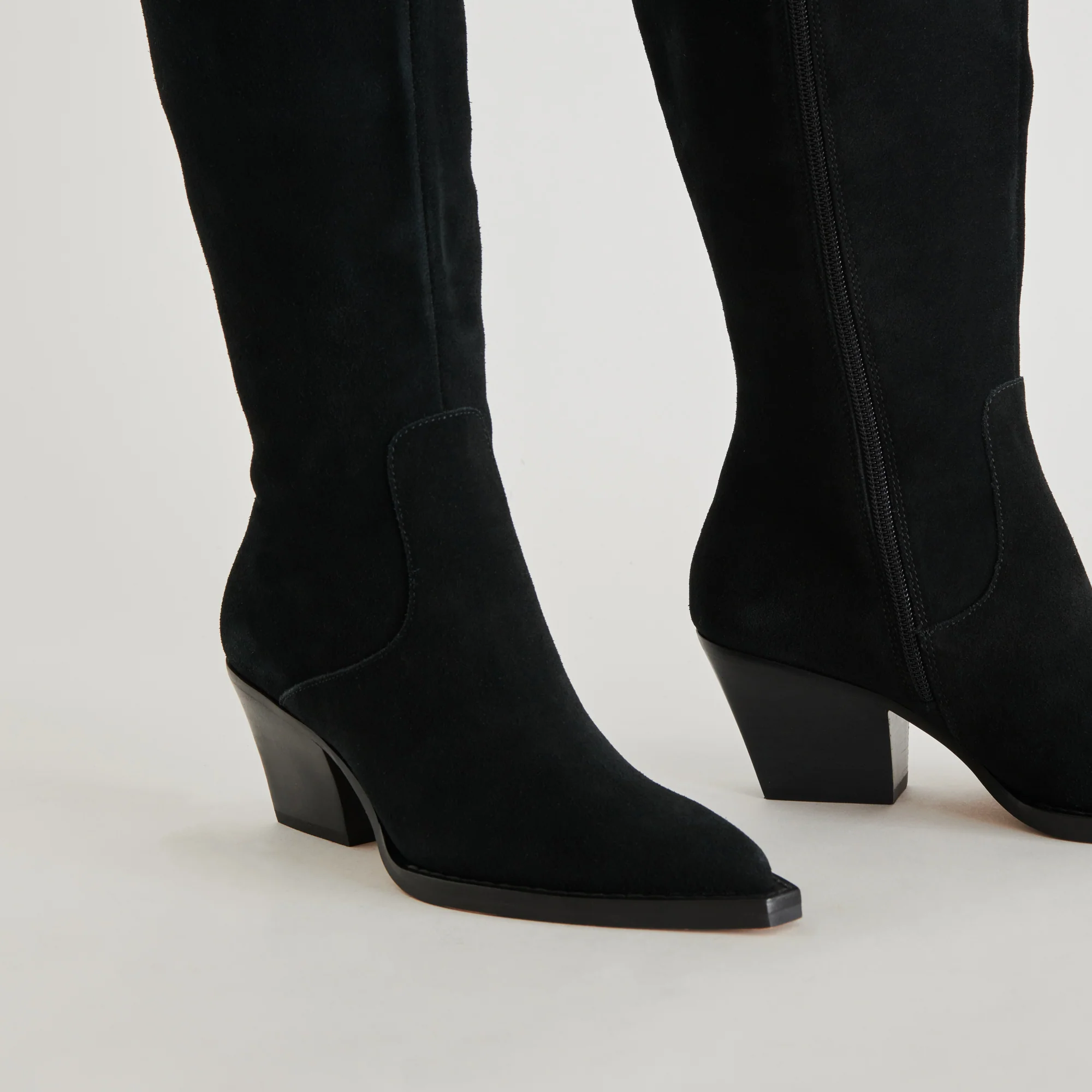 RAJ EXTRA WIDE CALF BOOTS ONYX SUEDE - Image 8