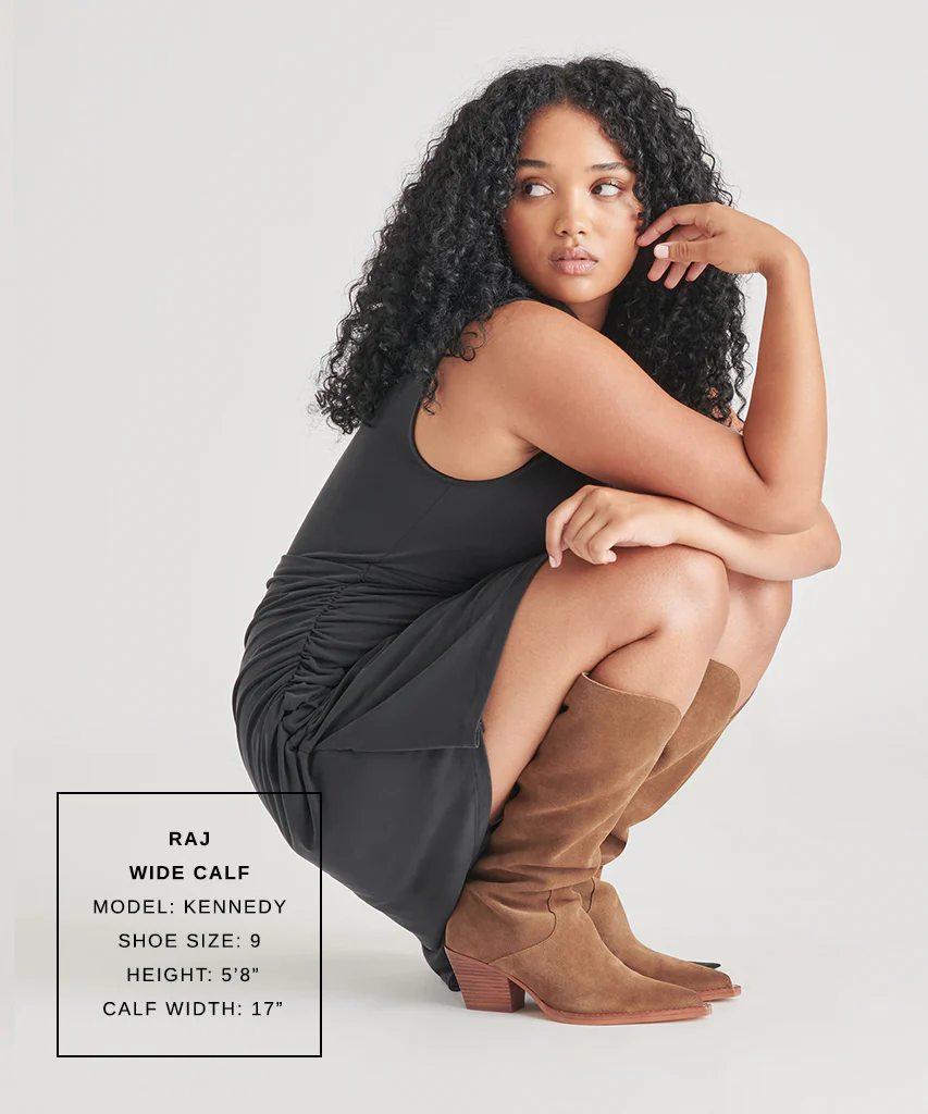 RAJ WIDE CALF BOOTS BROWN SUEDE - Image 3