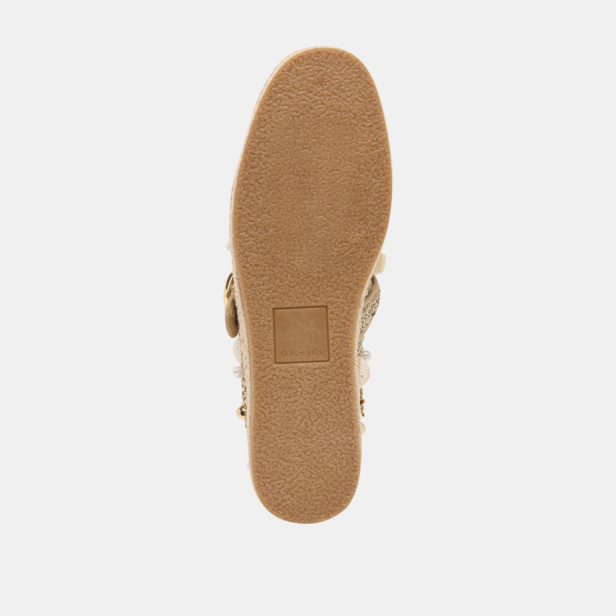 RALPH BALLET FLATS GOLD BEADED RAFFIA - Image 9