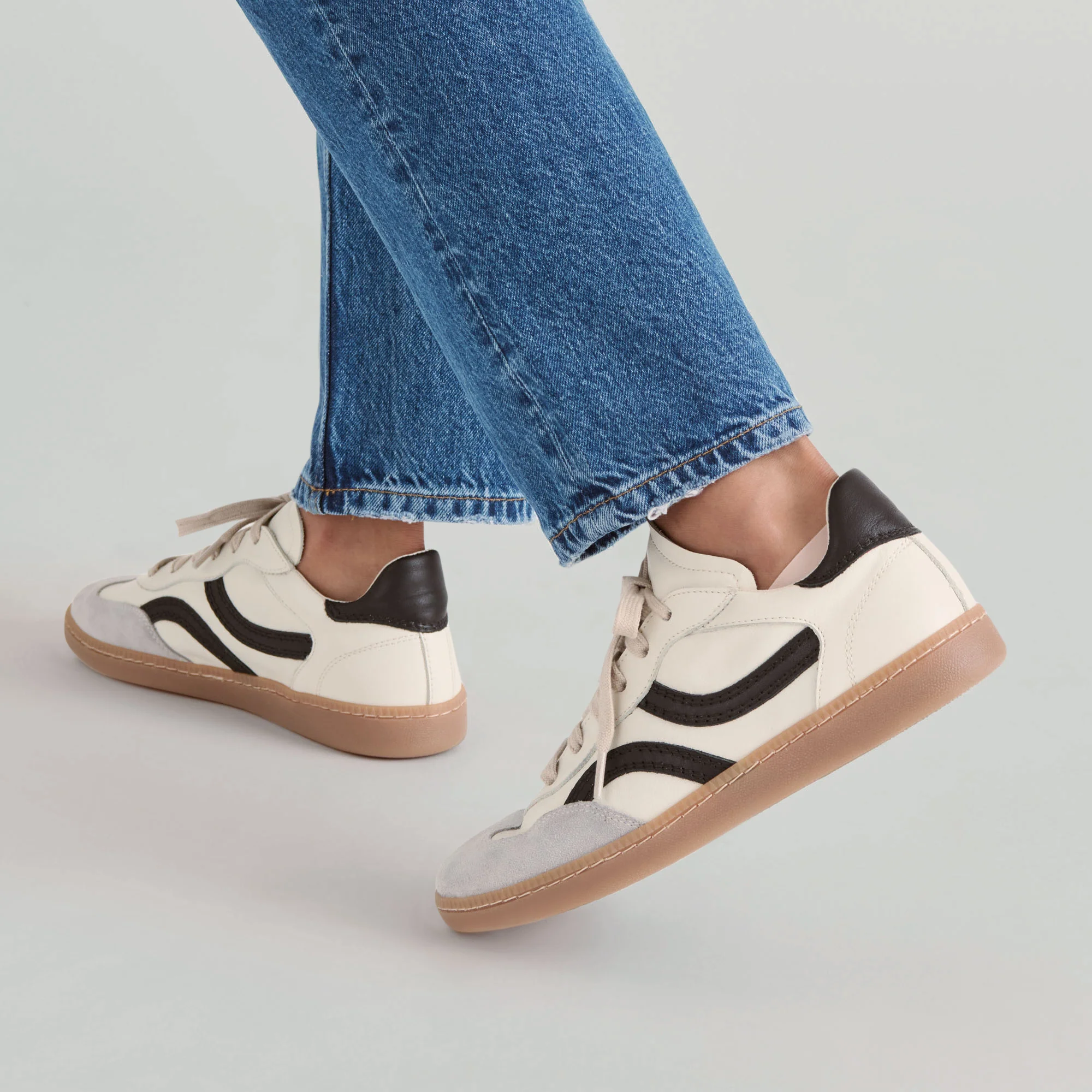 REBEL SNEAKERS WHITE BLACK LEATHER - Image 10