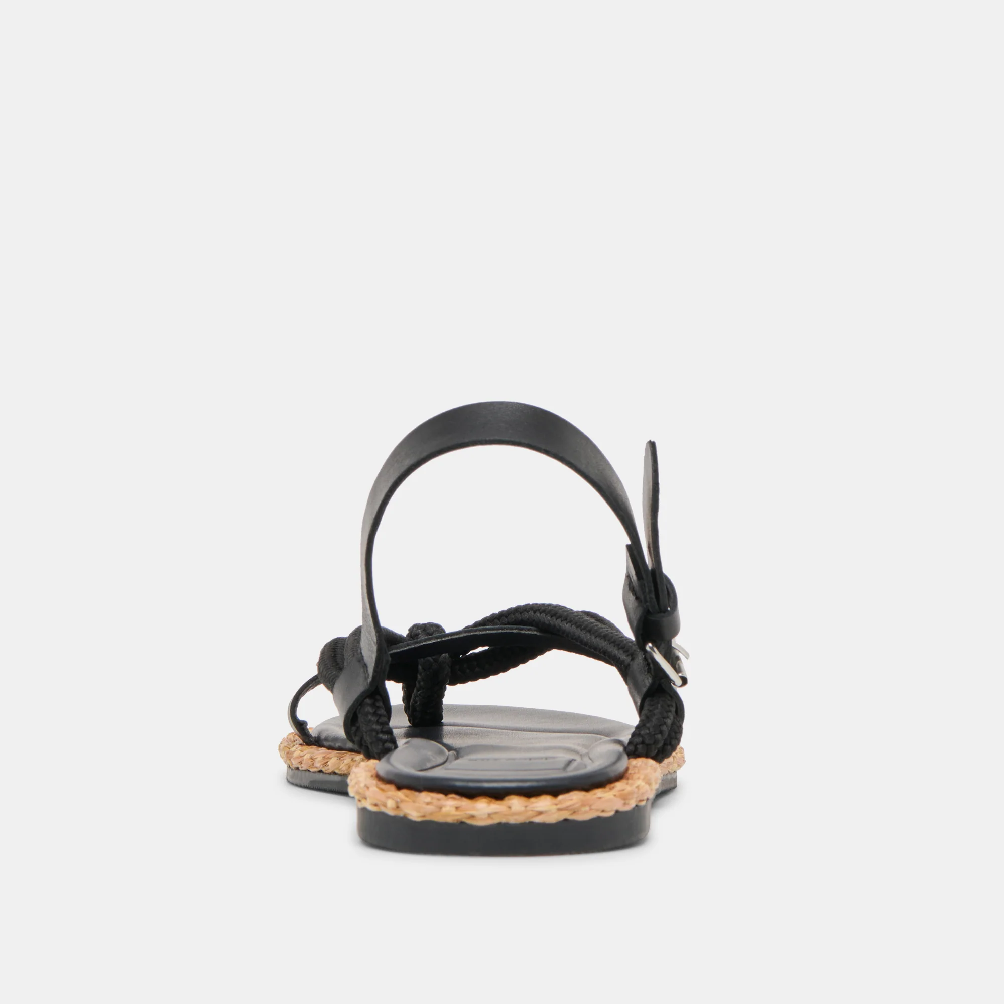 REED SANDALS BLACK LEATHER - Image 10