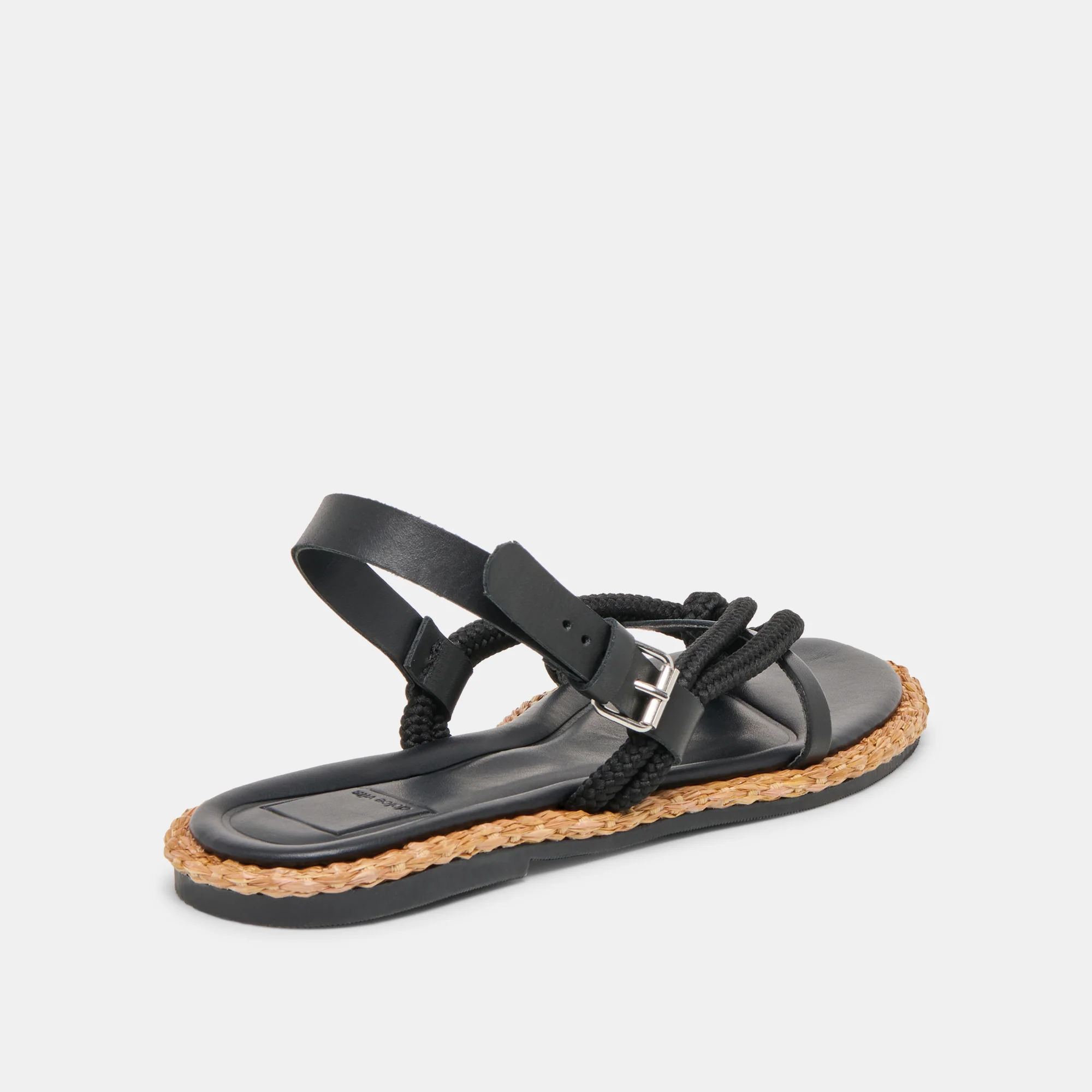 REED SANDALS BLACK LEATHER - Image 5