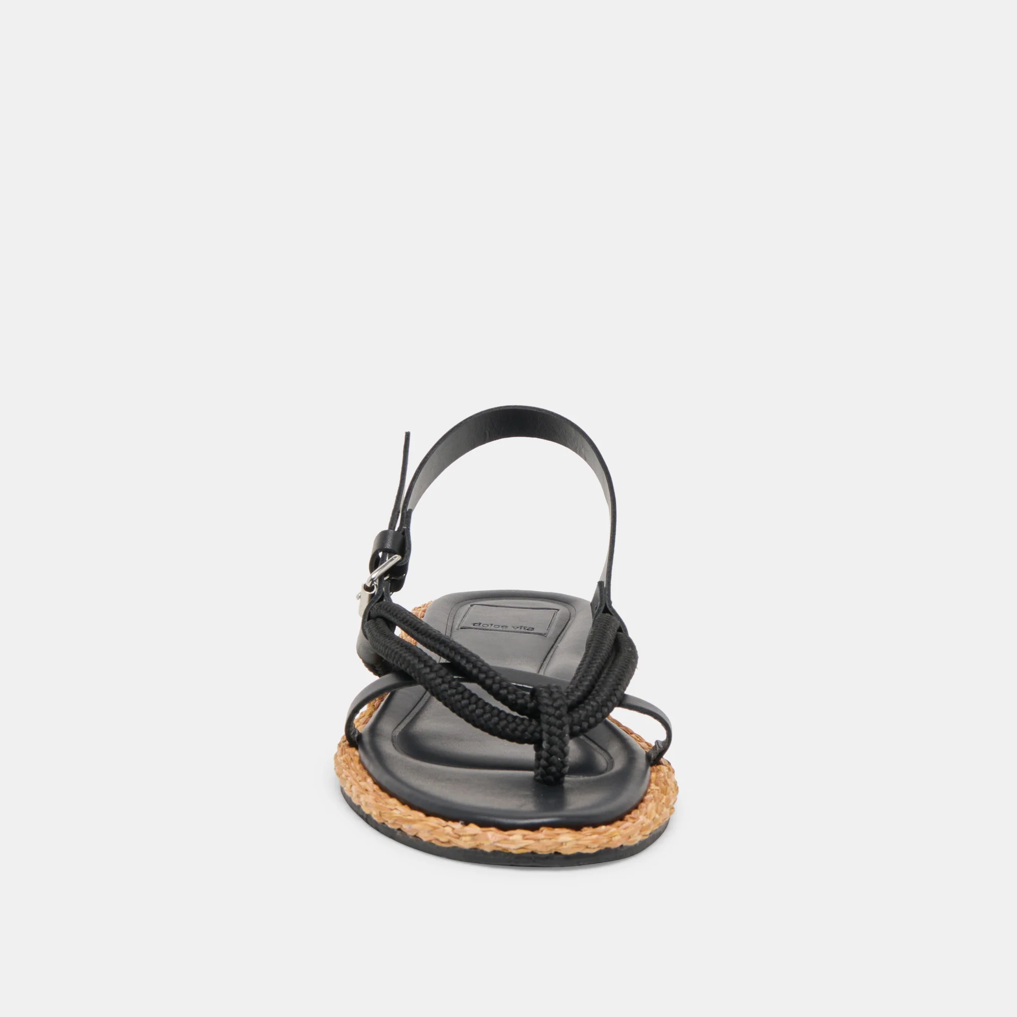 REED SANDALS BLACK LEATHER - Image 9