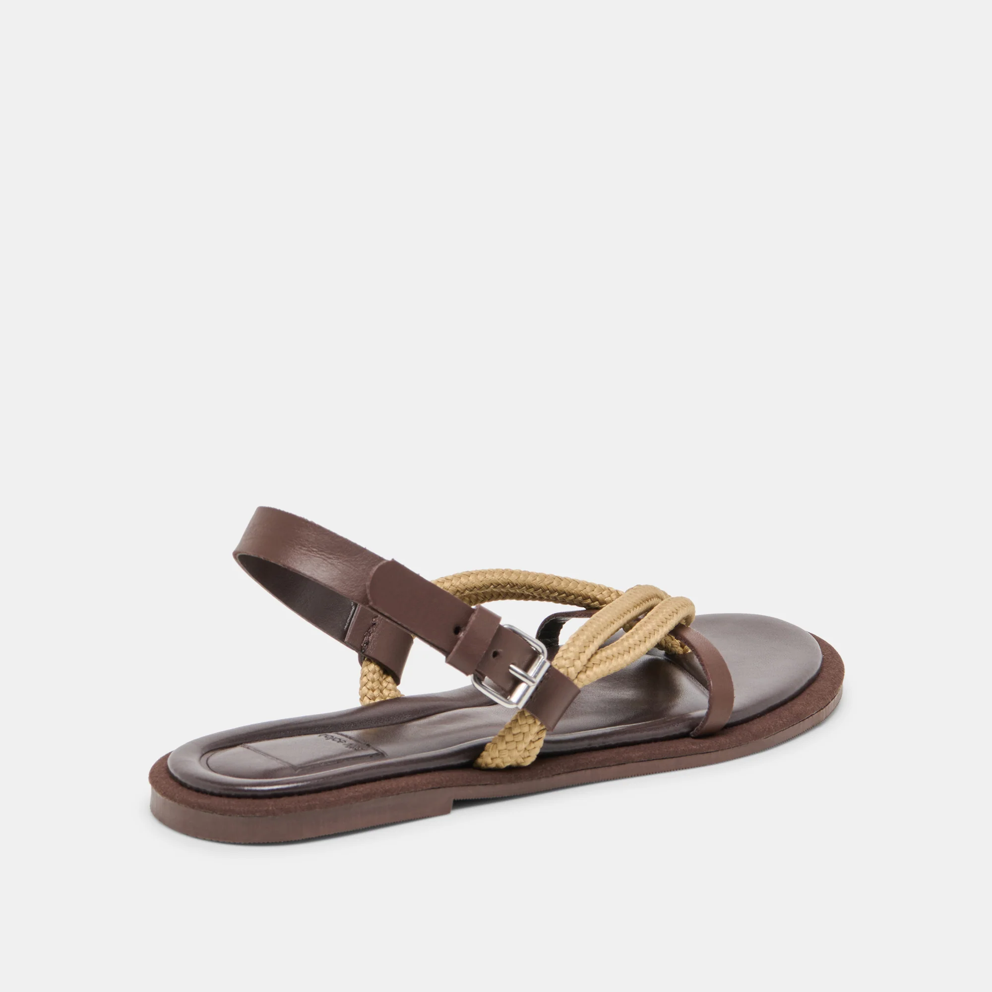 REED SANDALS DK BROWN LEATHER - Image 3
