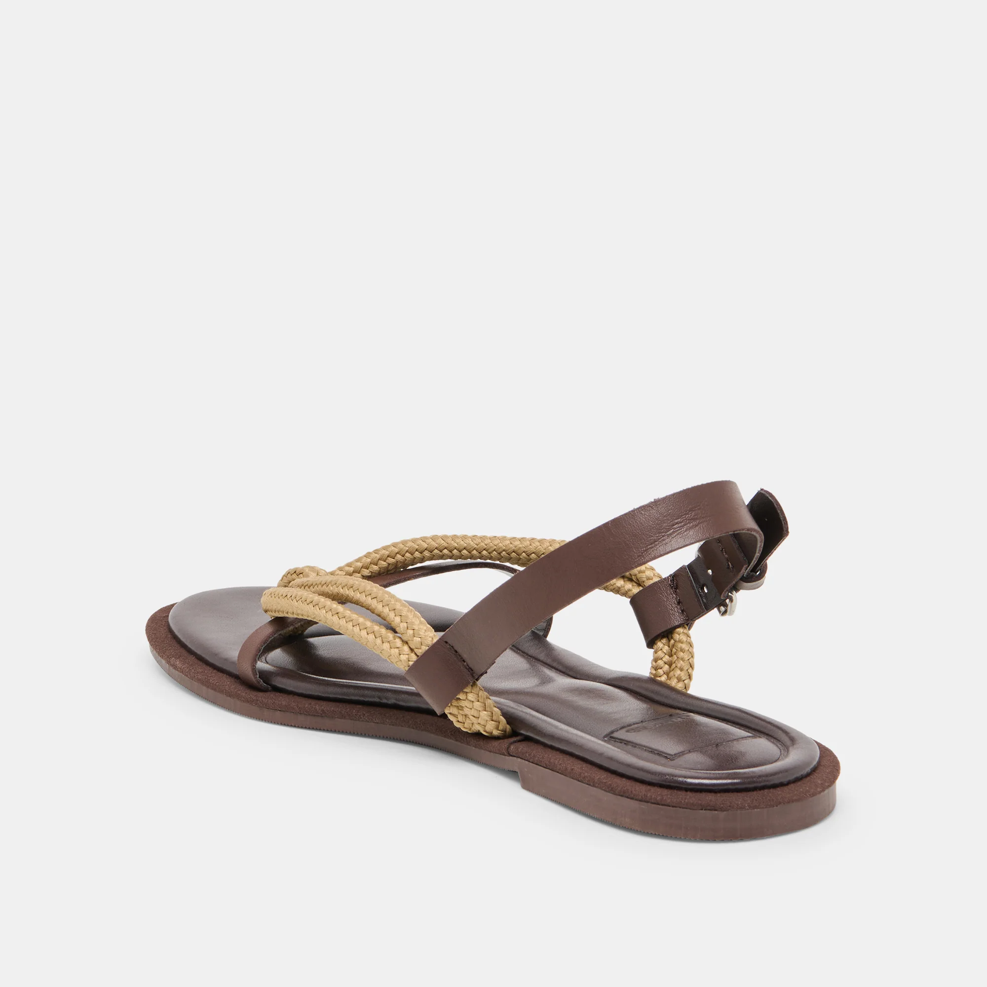 REED SANDALS DK BROWN LEATHER - Image 5