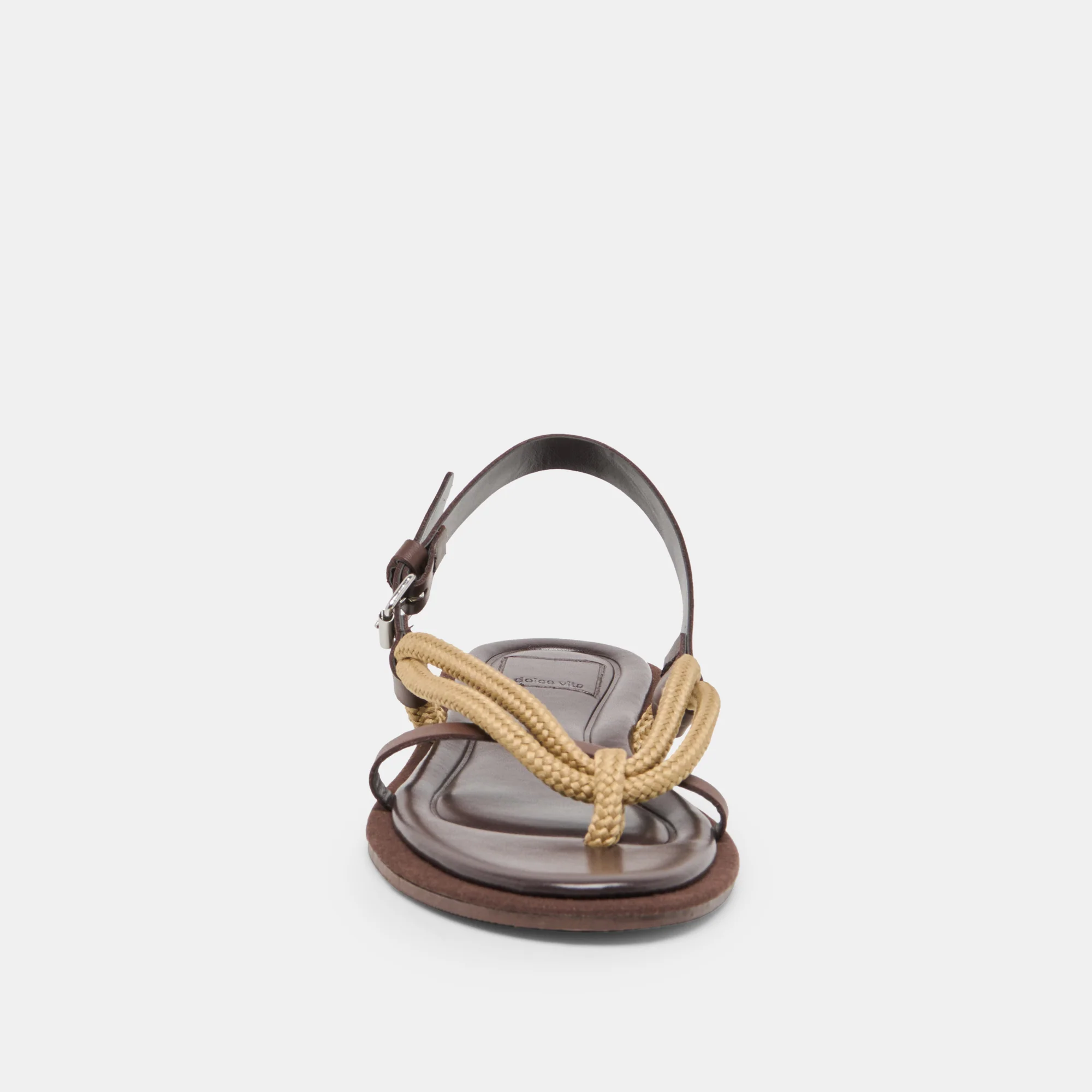REED SANDALS DK BROWN LEATHER - Image 7