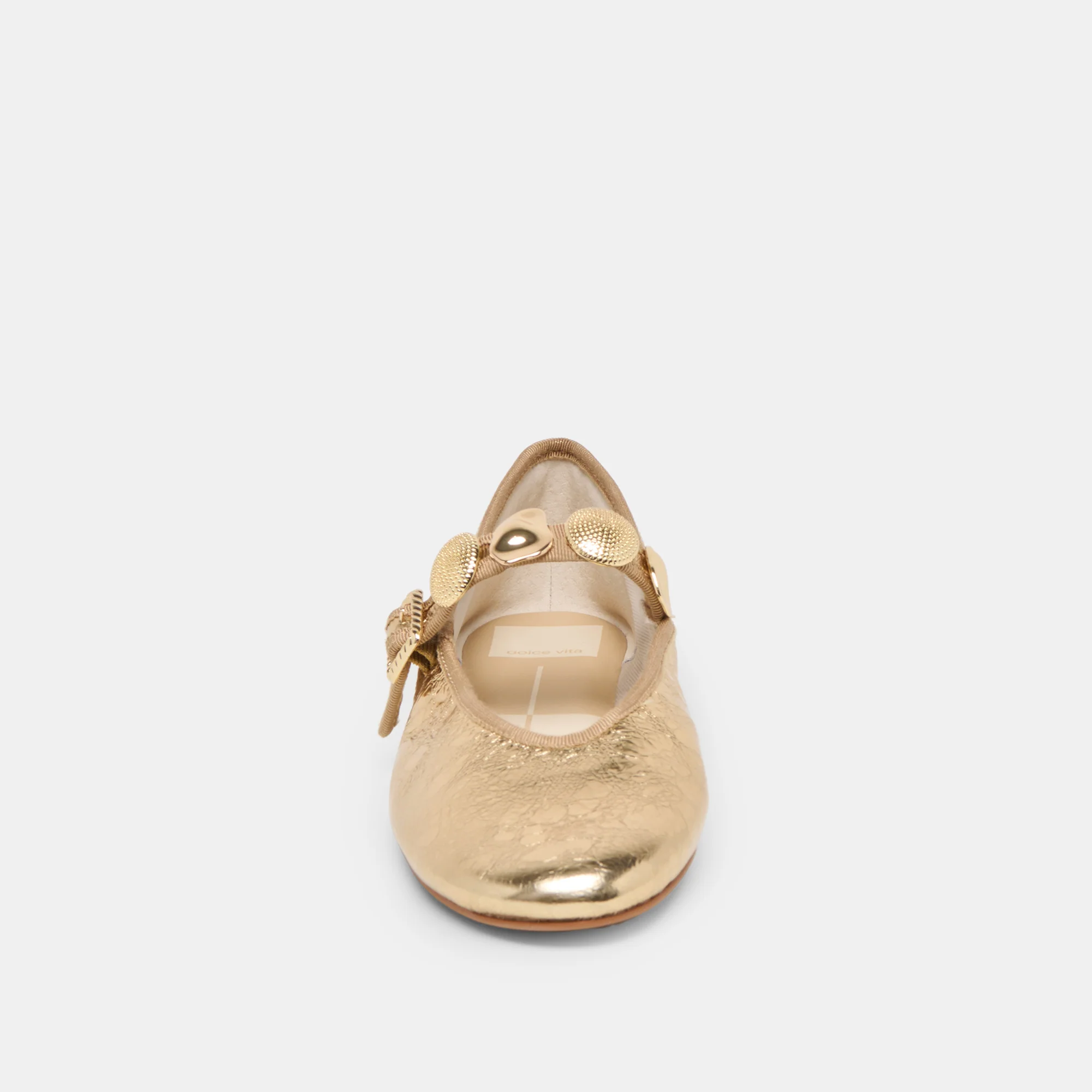 RELAN BALLET FLATS GOLD DISTRESSED LEATHER - Image 6