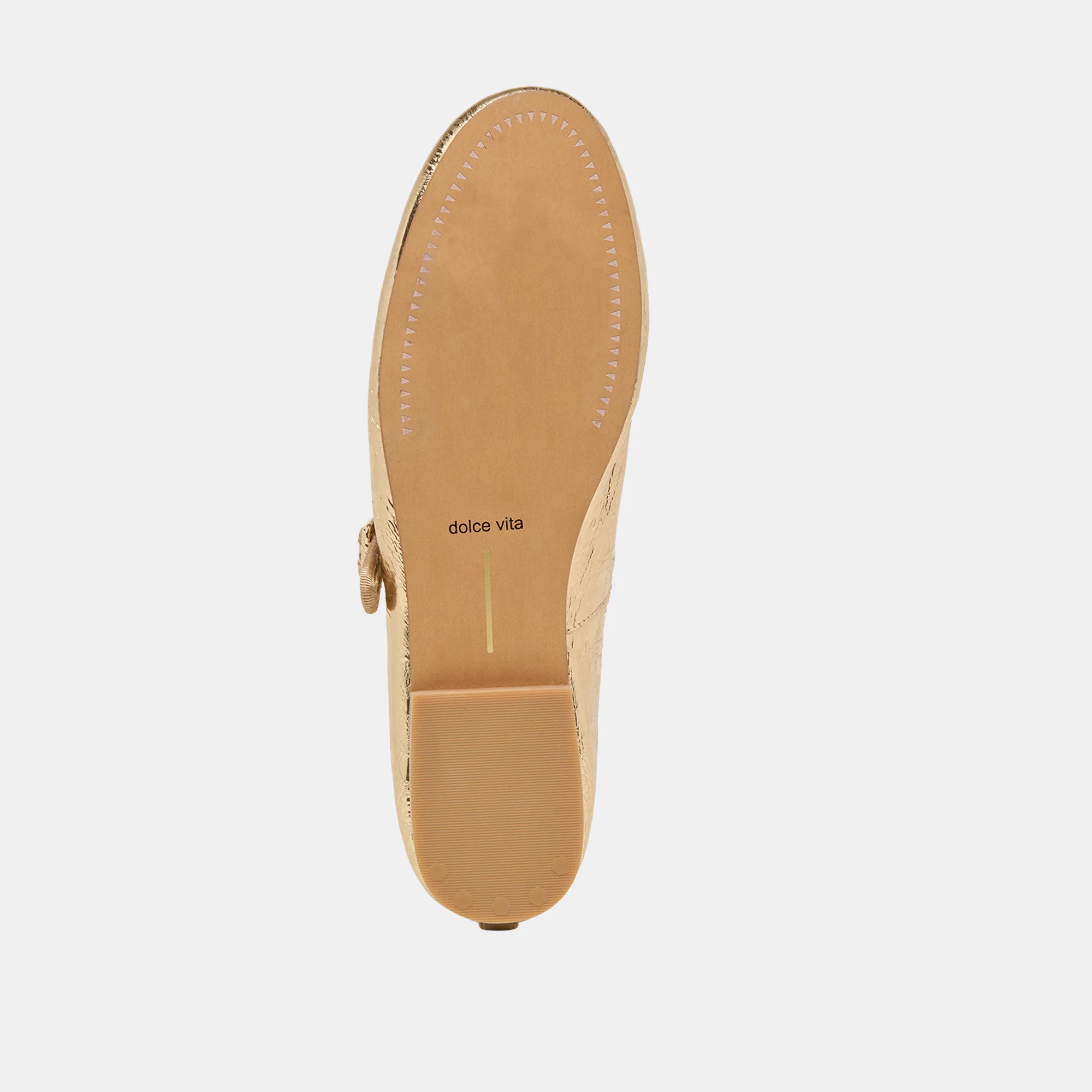RELAN BALLET FLATS GOLD DISTRESSED LEATHER - Image 9
