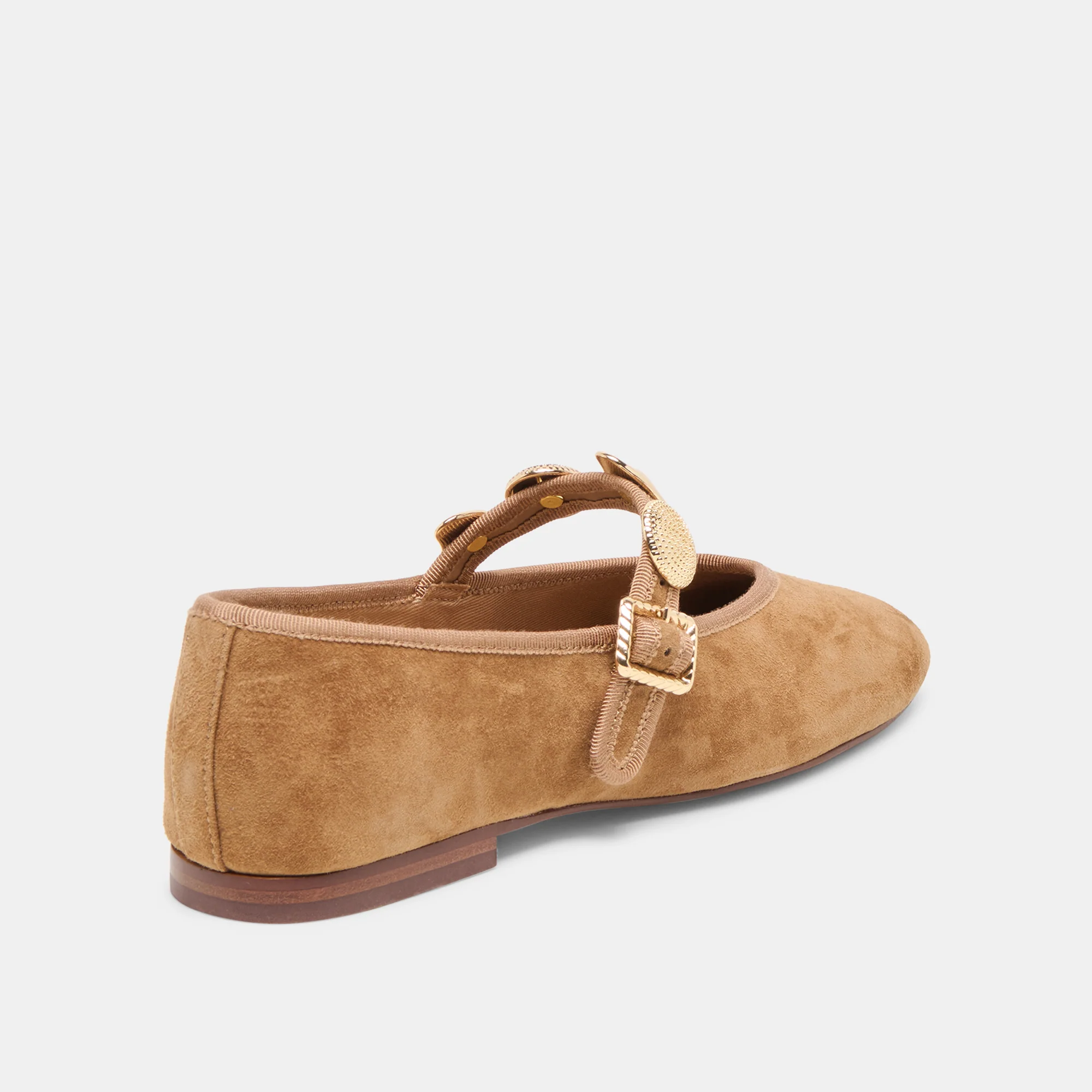 RELAN BALLET FLATS LT BROWN SUEDE - Image 5