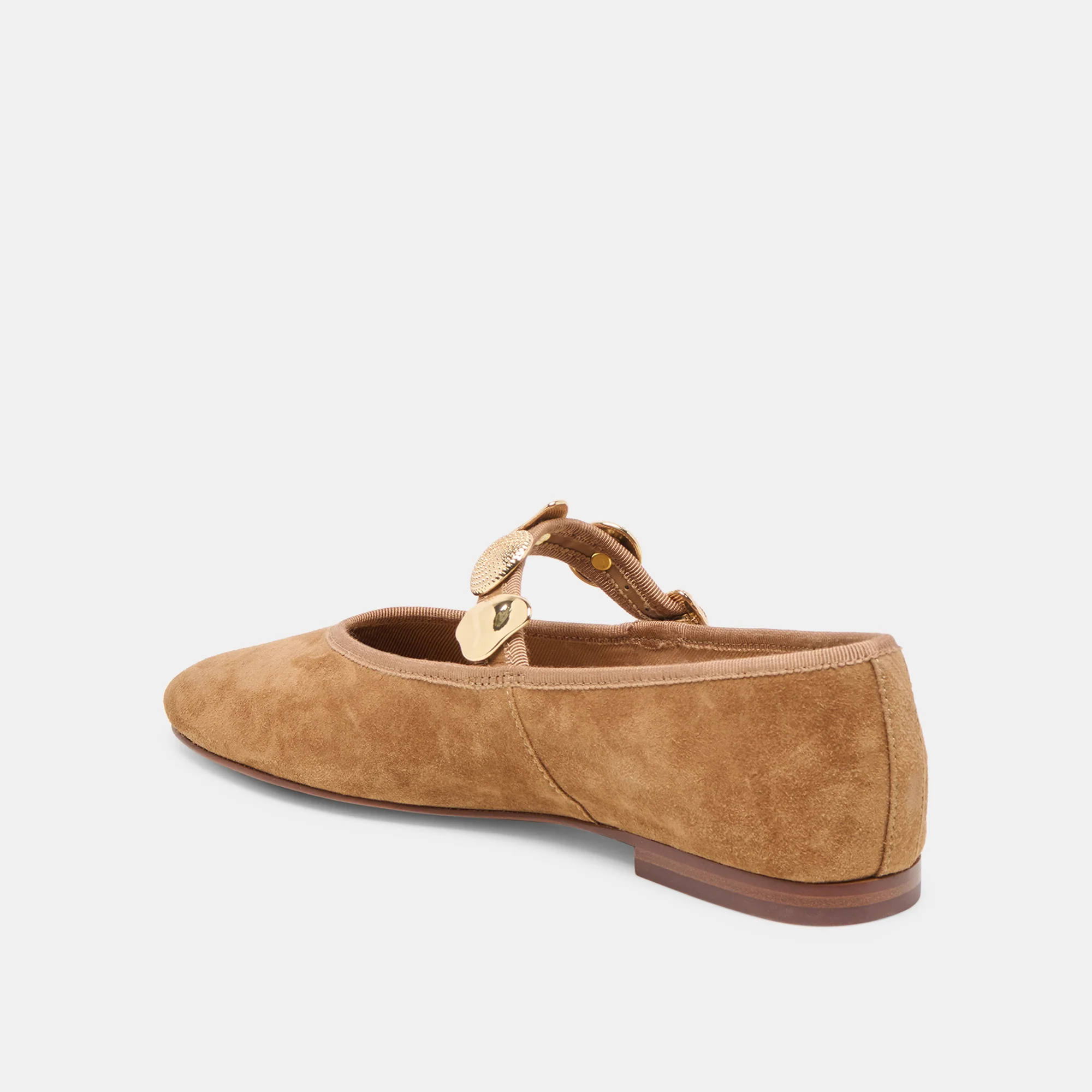 RELAN BALLET FLATS LT BROWN SUEDE - Image 7